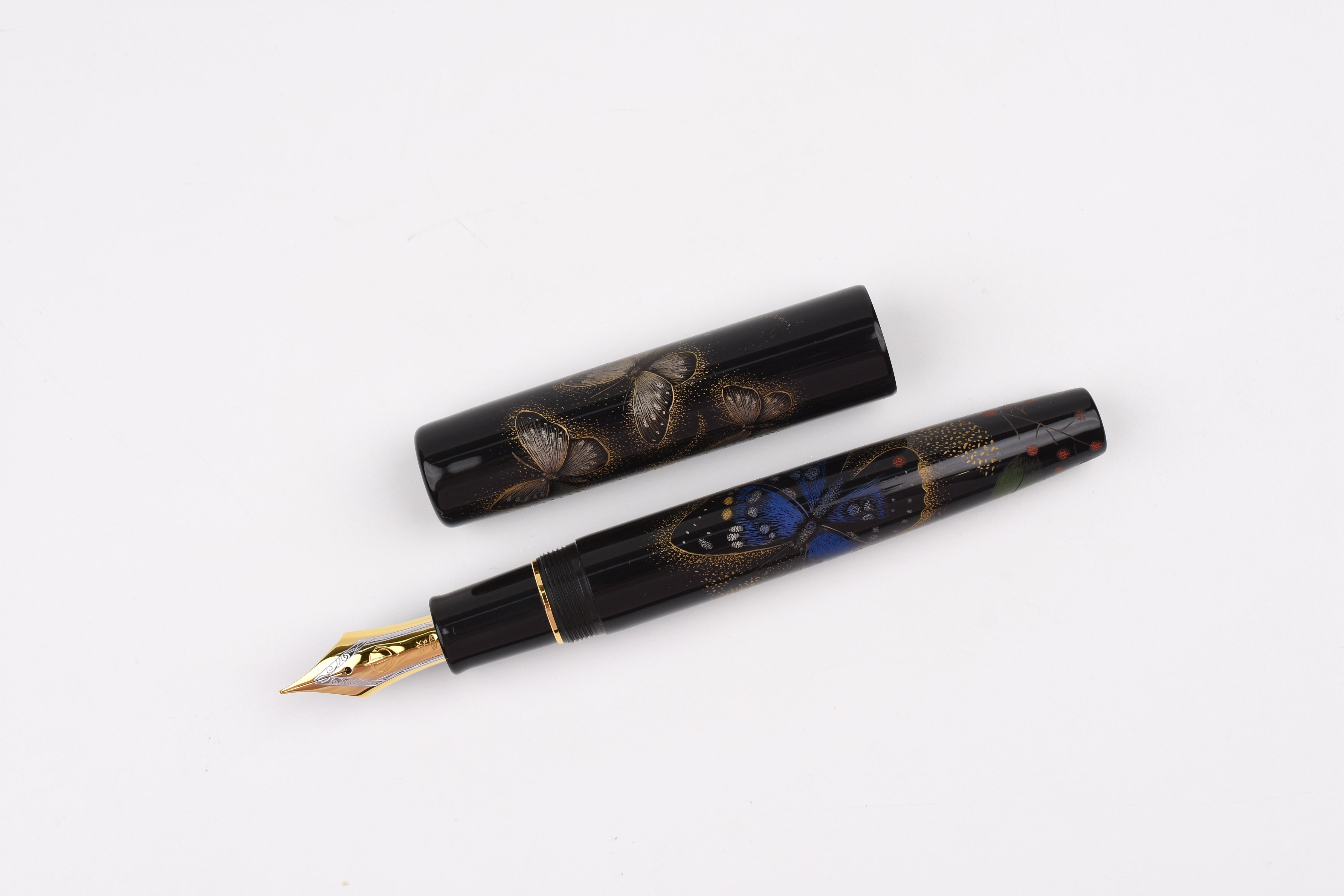 Sailor - King of Pen Chinkin Fountain Pen -  Giant Purple Butterfly - Overseas Exclusive