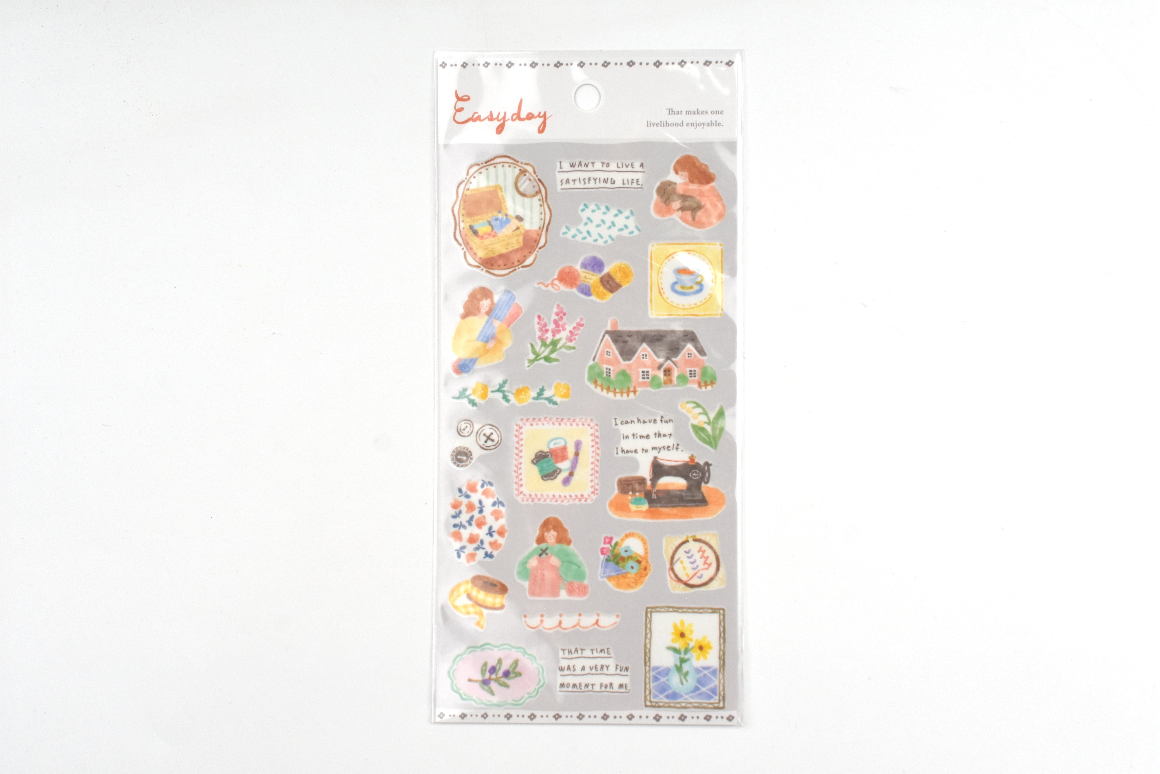 Mind Wave Sticker Sheet - Easy Day - Sewing