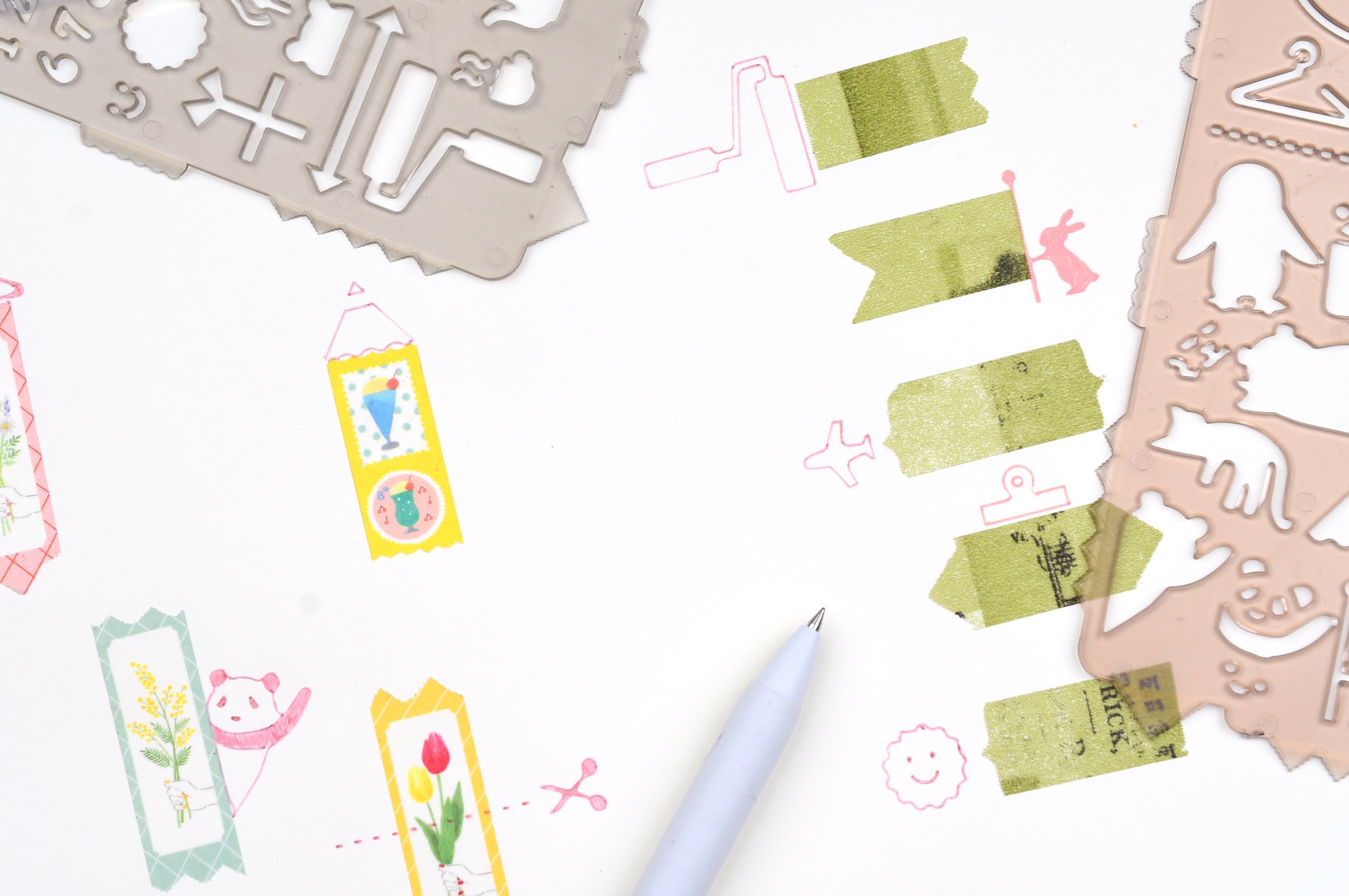 Kutsuwa Mastemplate - Washi Tape Cutter & Stencil