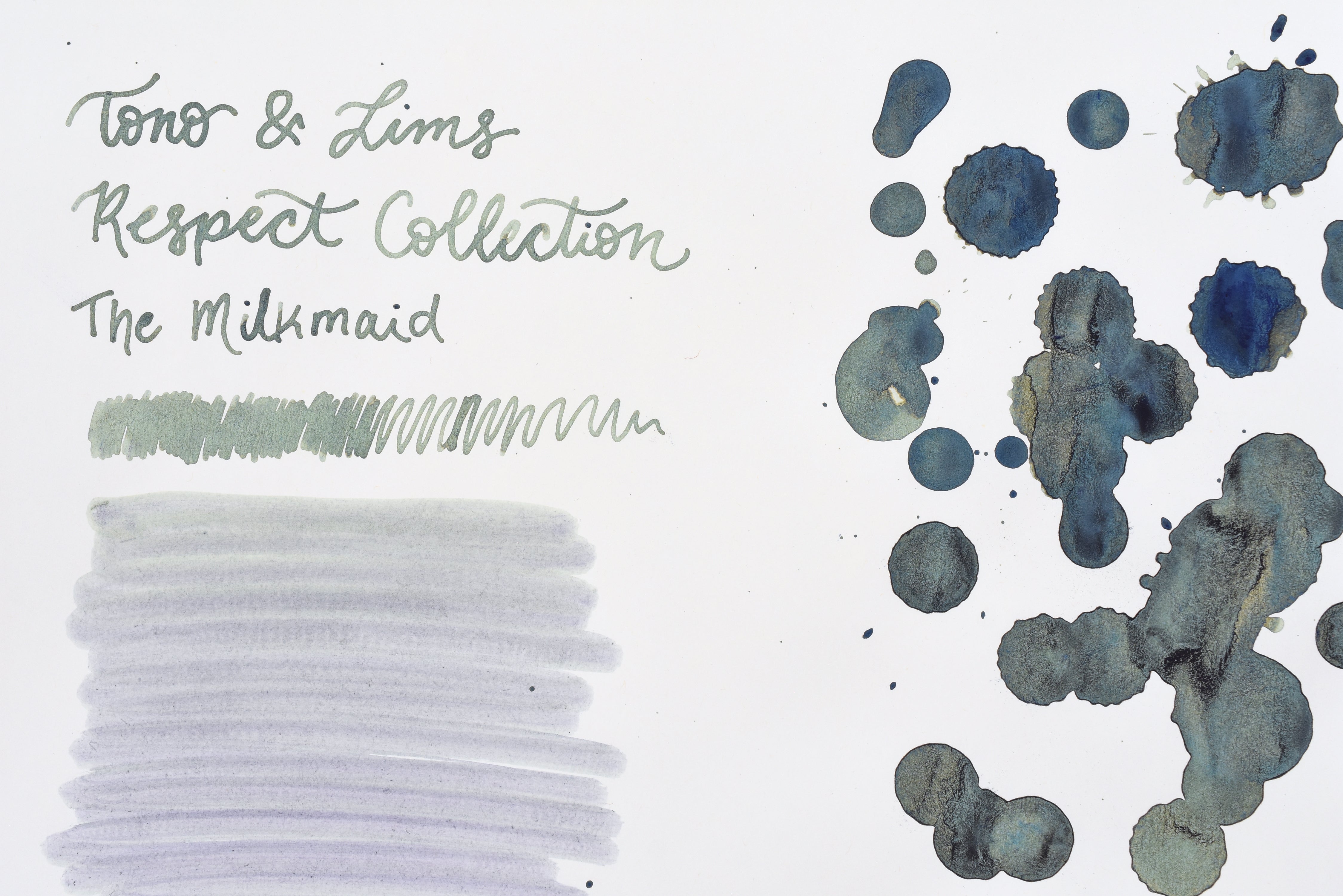 Tono & Lims Glass Pen Ink Bottle - Crystal Line - Respect Collection - The Milkmaid - 30ml