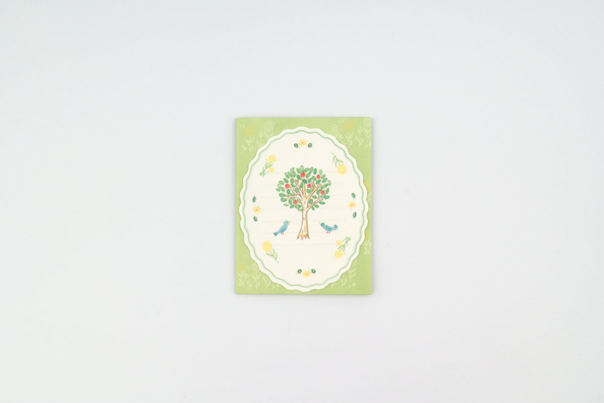 Ryu-Ryu x Honjo Ayako Mini Letter Set - Pale Watercolor - Blue Bird