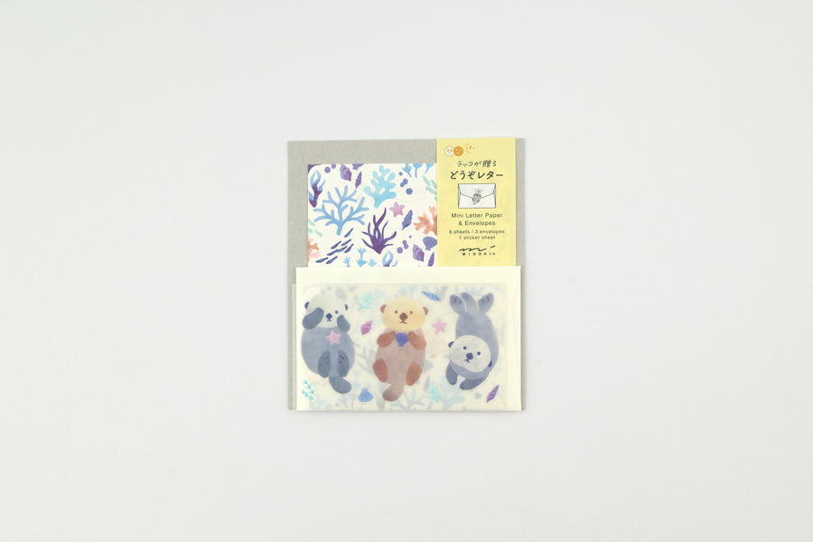 Midori Mini Letter Set with Stickers - For You - Otter