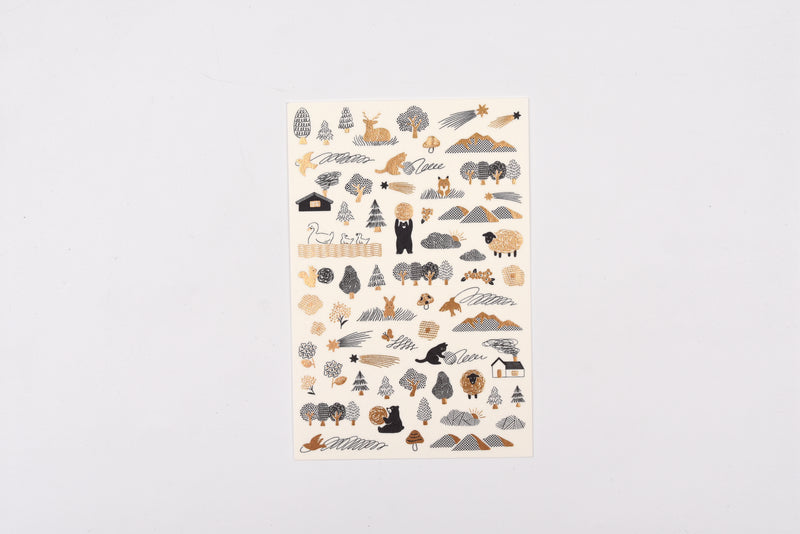 Yuru Log 1 Sheet Sticker - Camouflage Forest