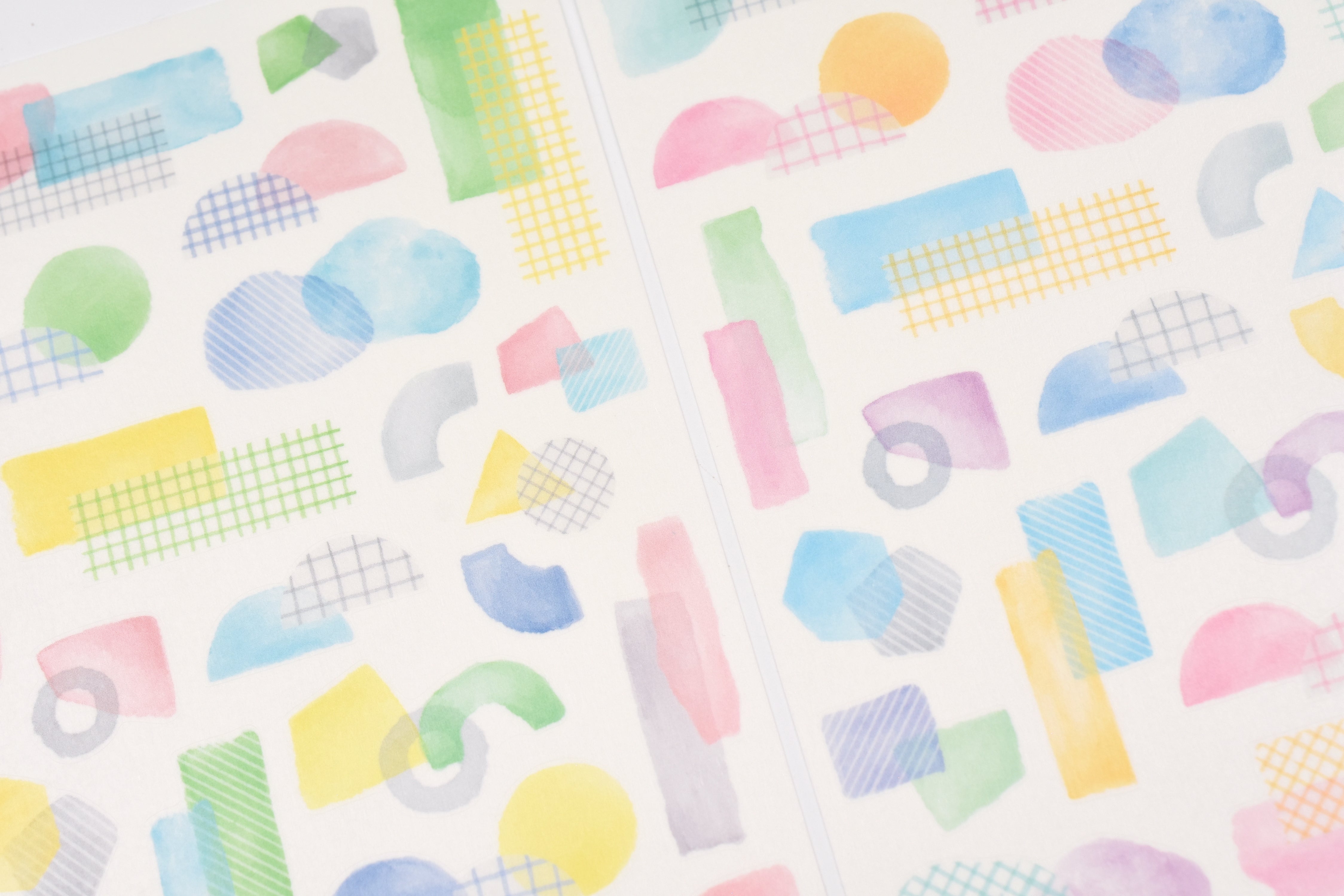 Yuru Log 2 Sheets Sticker - Collage Watercolor Motif