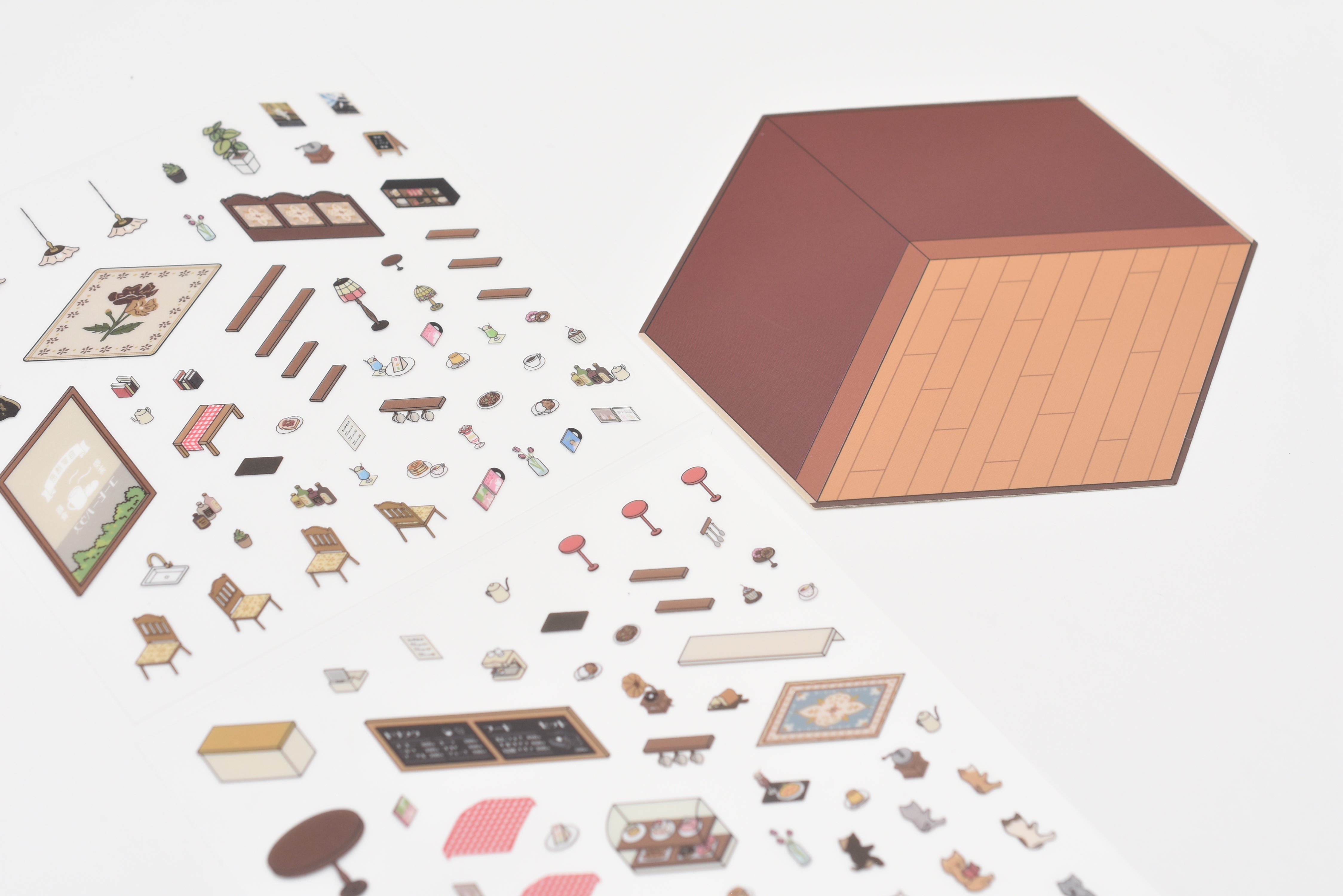 BGM Deco 2.5D Sticker - Diorama - Coffee Shop