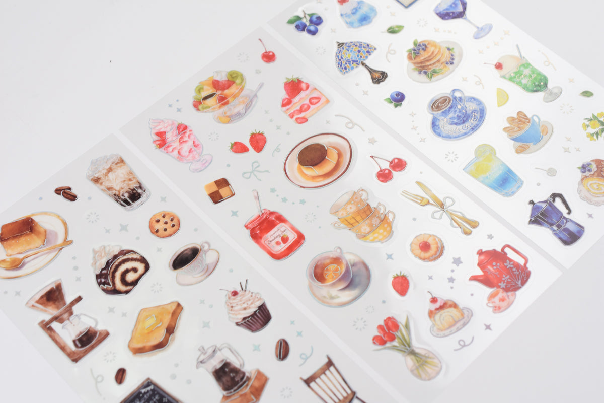 BGM - Foil Stamping Iride Sticker Sheets - Cafe A La Mode