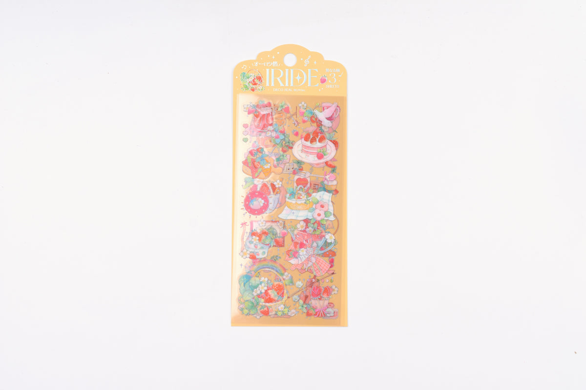 BGM - Foil Stamping Iride Sticker Sheets - Strawberry