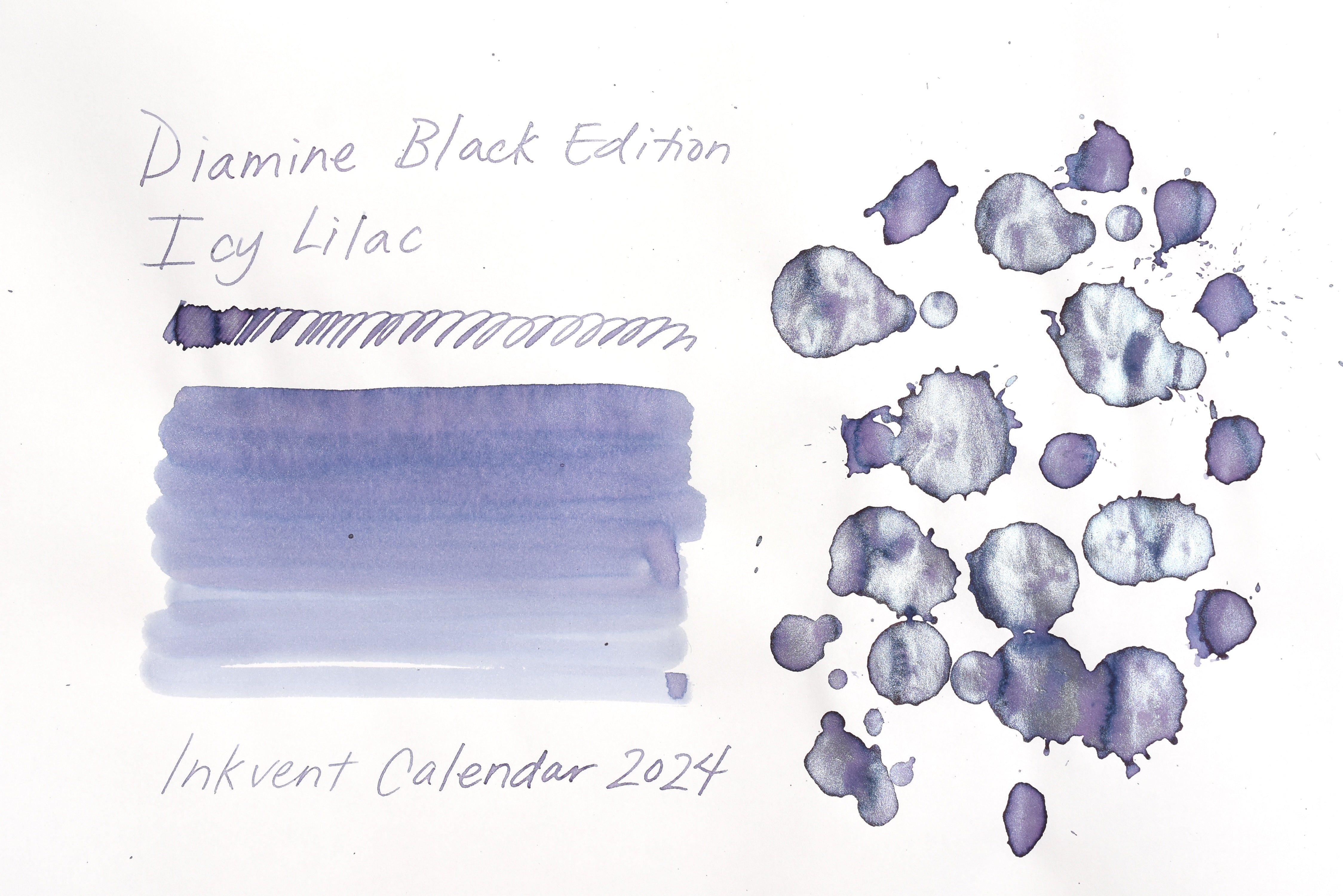 Diamine Black Edition - Shimmer - Icy Lilac