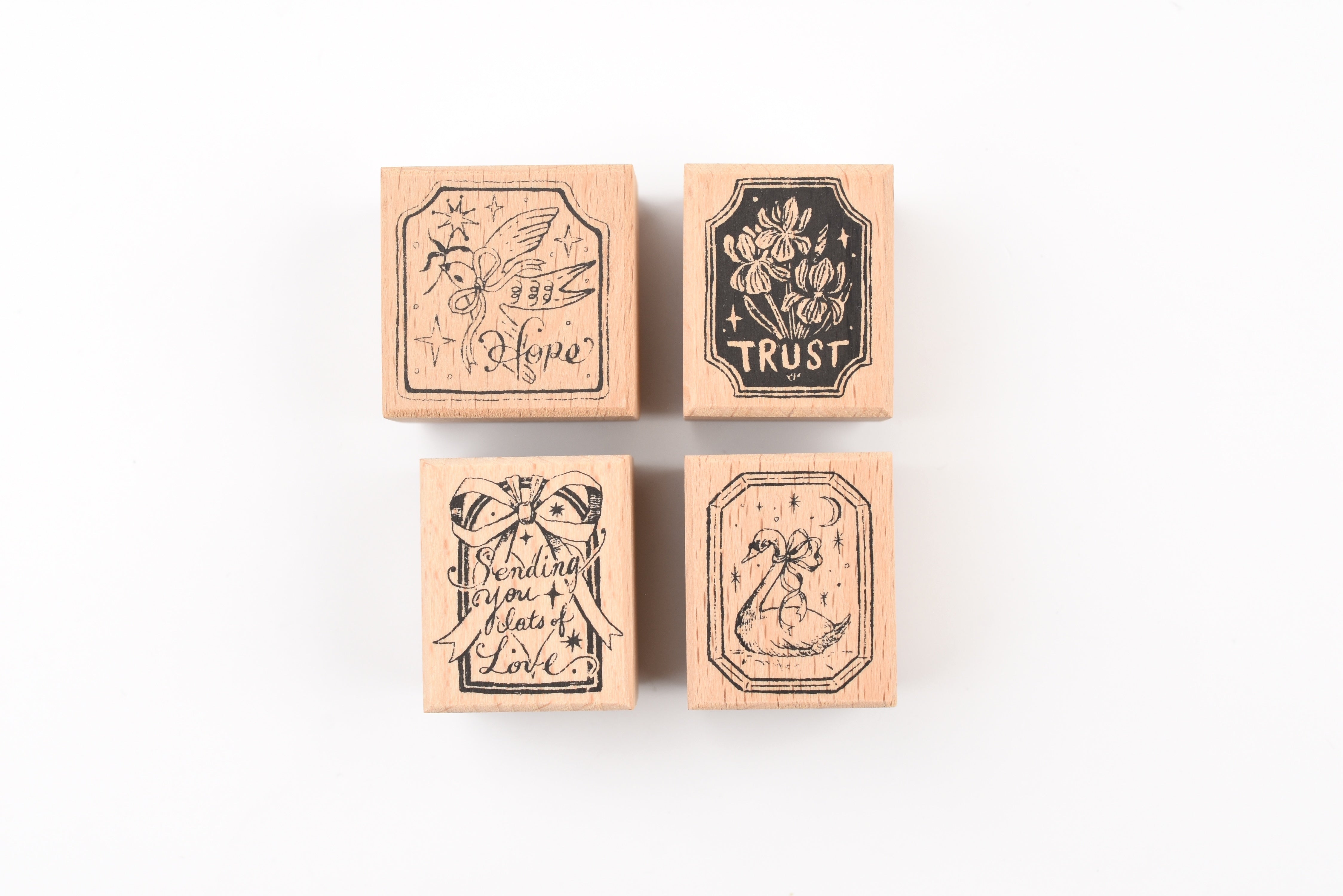 LCN Wooden Rubber Stamp - Virtues