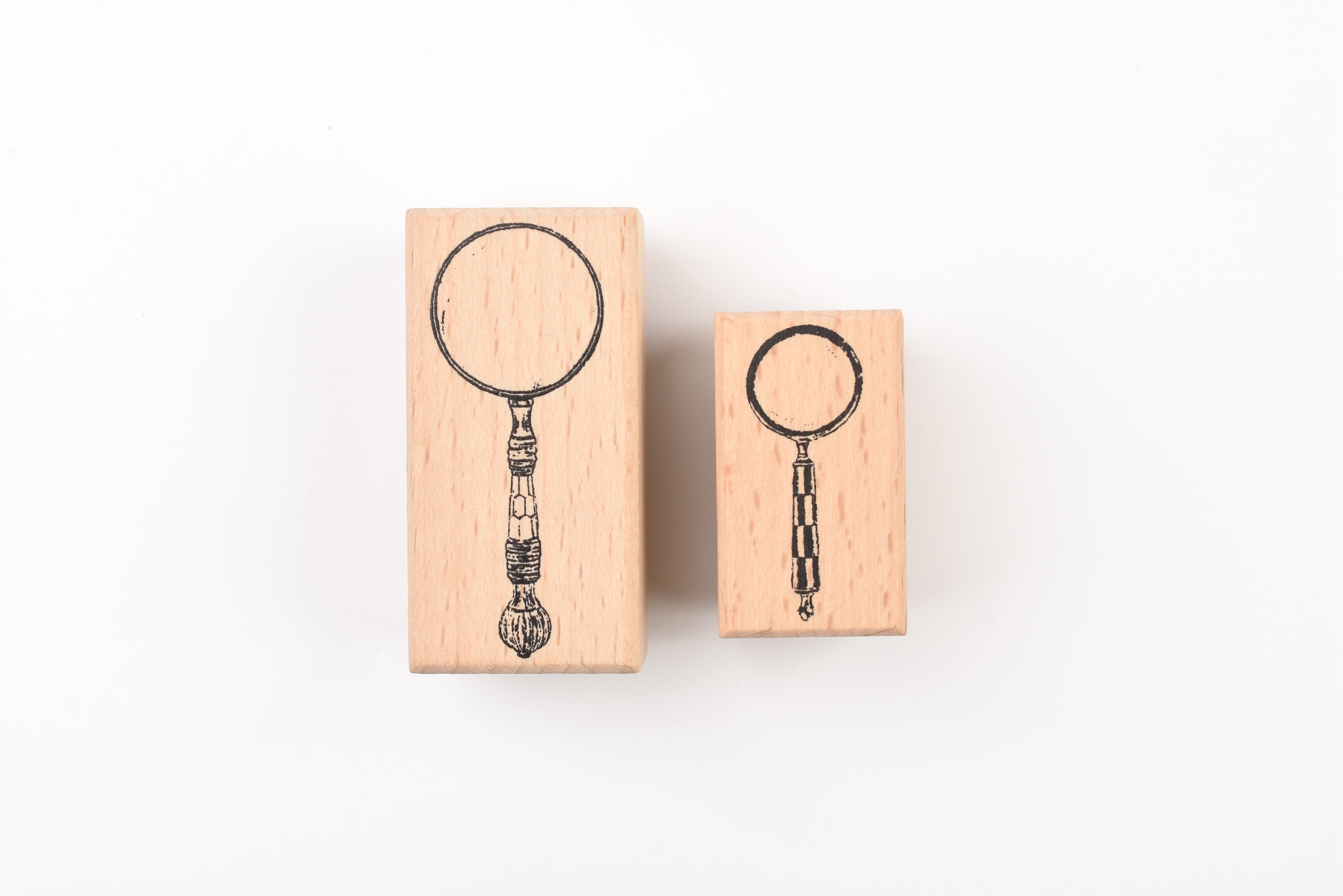 LCN Wooden Rubber Stamp - Magnifying Glass
