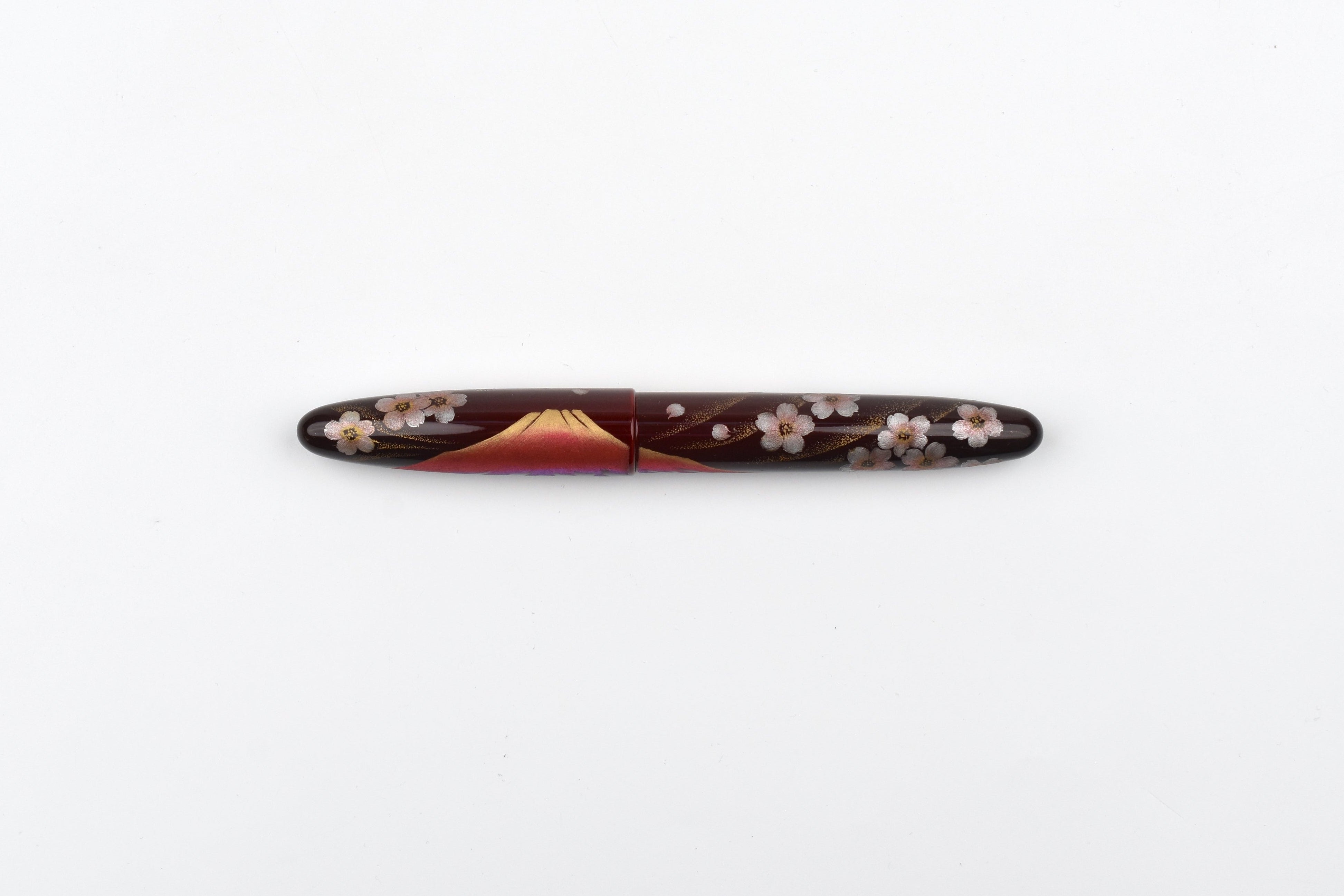 Taccia Empress Fountain Pen - Aka-Fuji & Sakura Chinkin Benizakura (Red Base) - Limited Edition