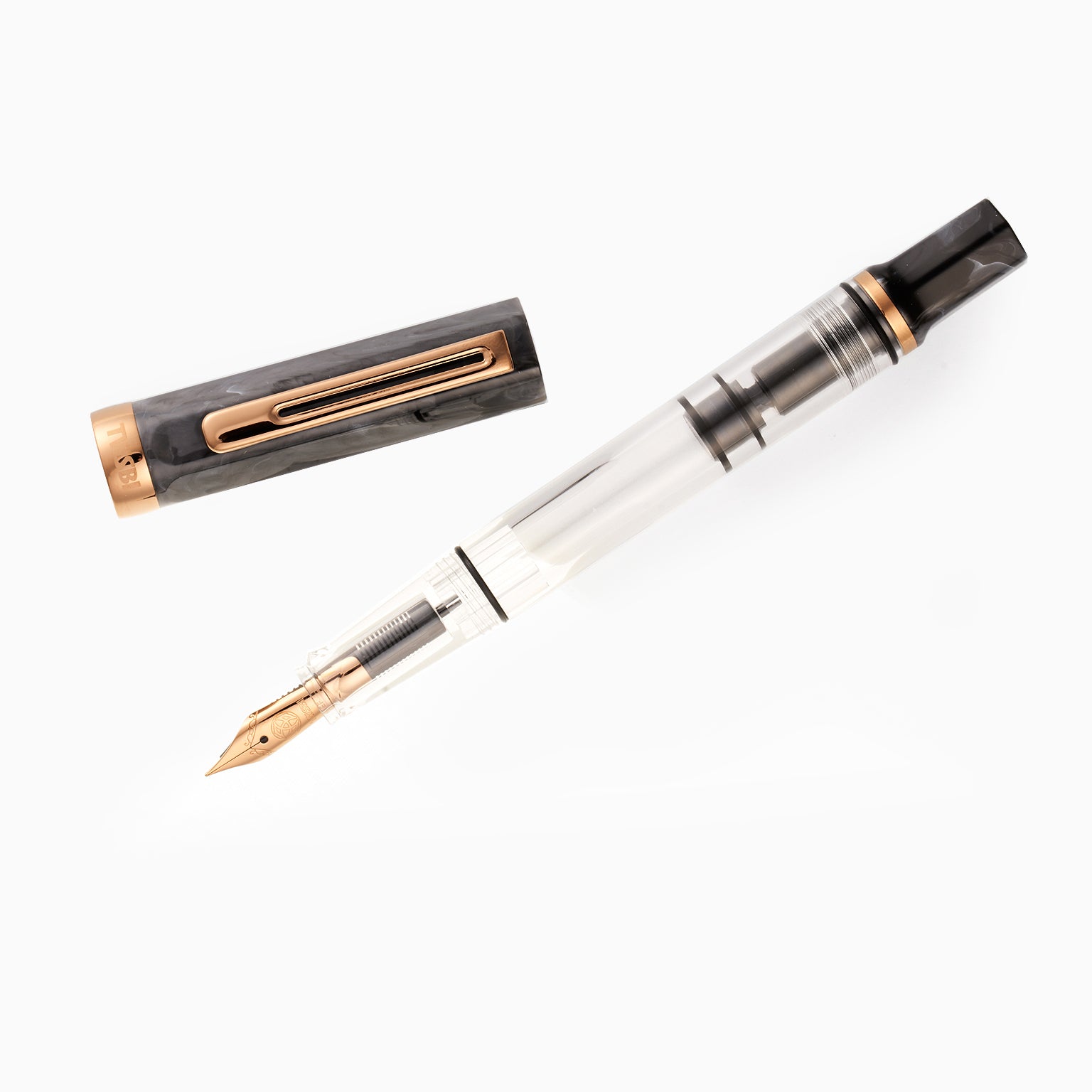 TWSBI ECO Fountain Pen - Black Marble with Bronze Trim