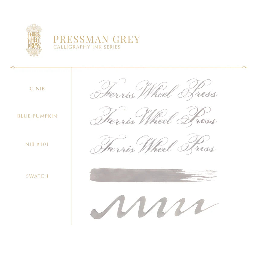 Ferris Wheel Press - Calligraphy Ink - Pressman Grey