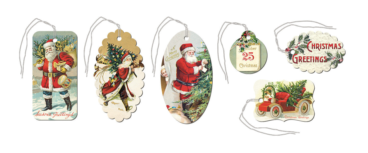Cavallini - Christmas Gift Tags - Santa