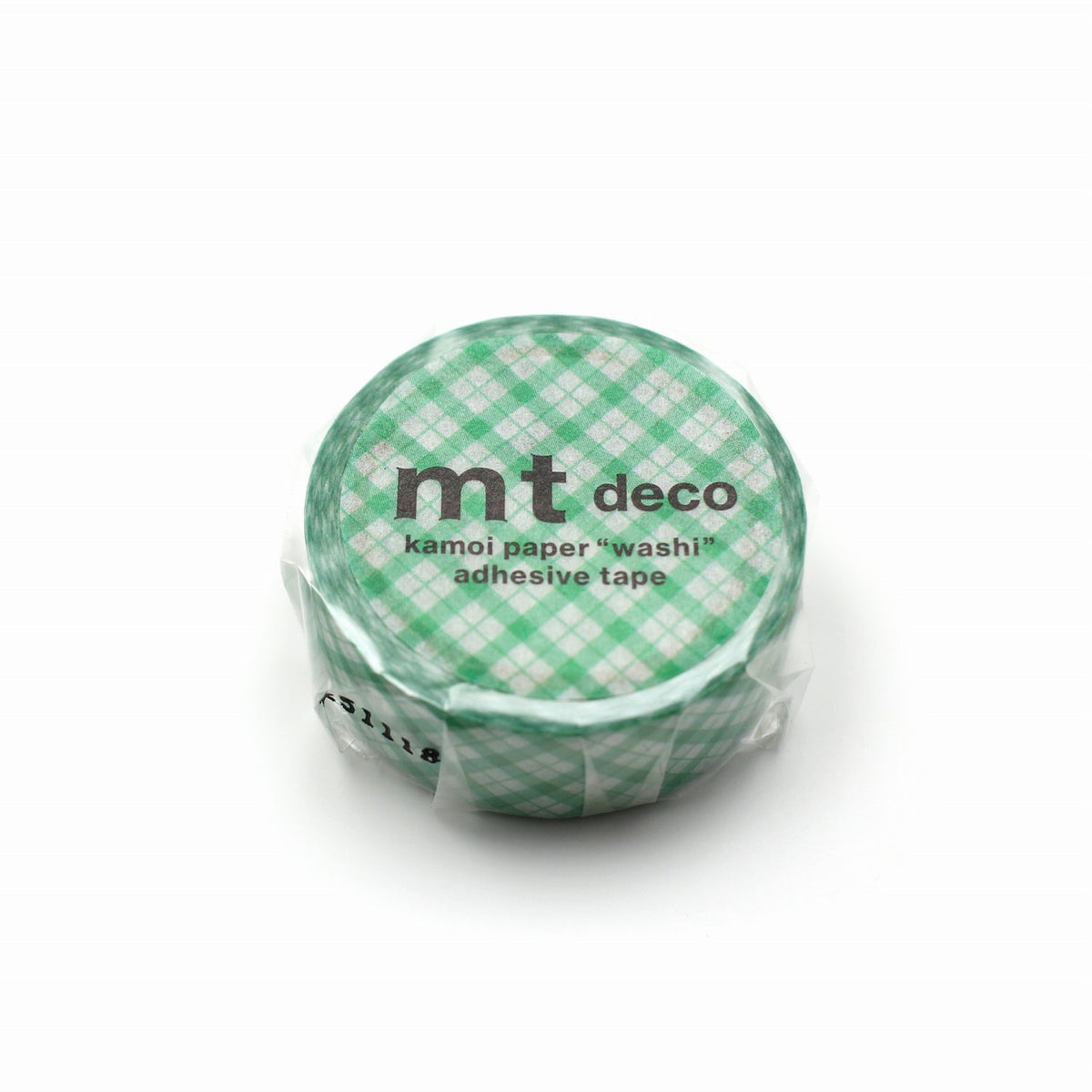 mt Washi Tape - Deco - Overlapping Fine Gingham Check - Green (Coming Soon)