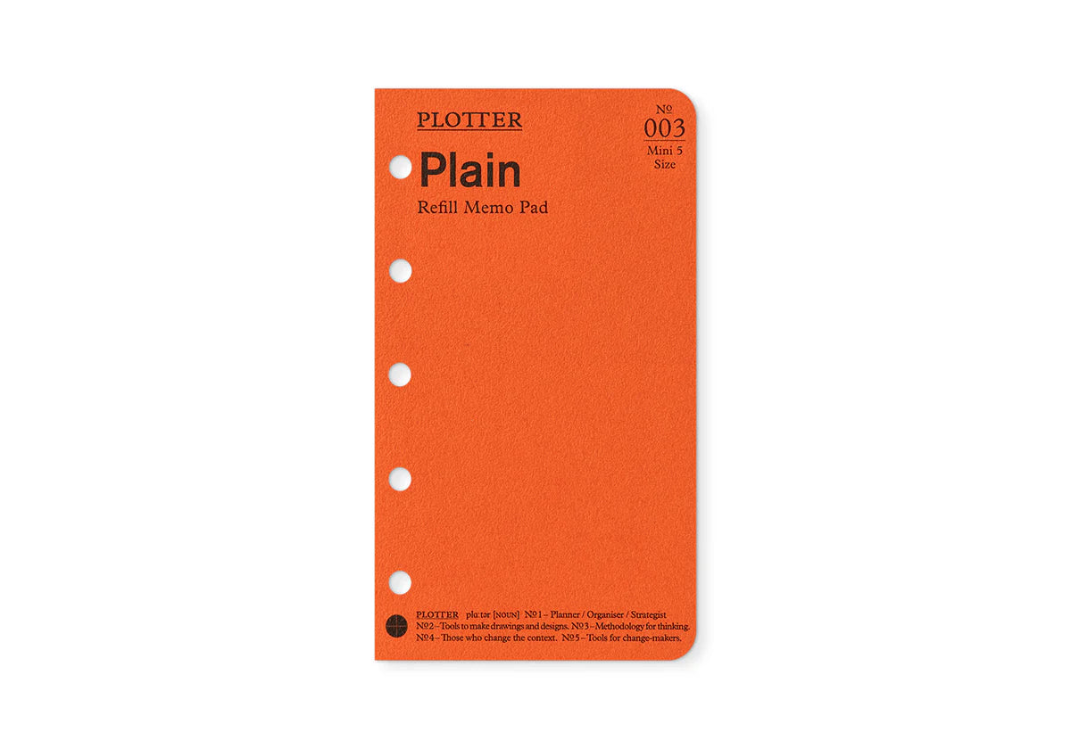 PLOTTER Refill Memo Pad - Mini 5 Size