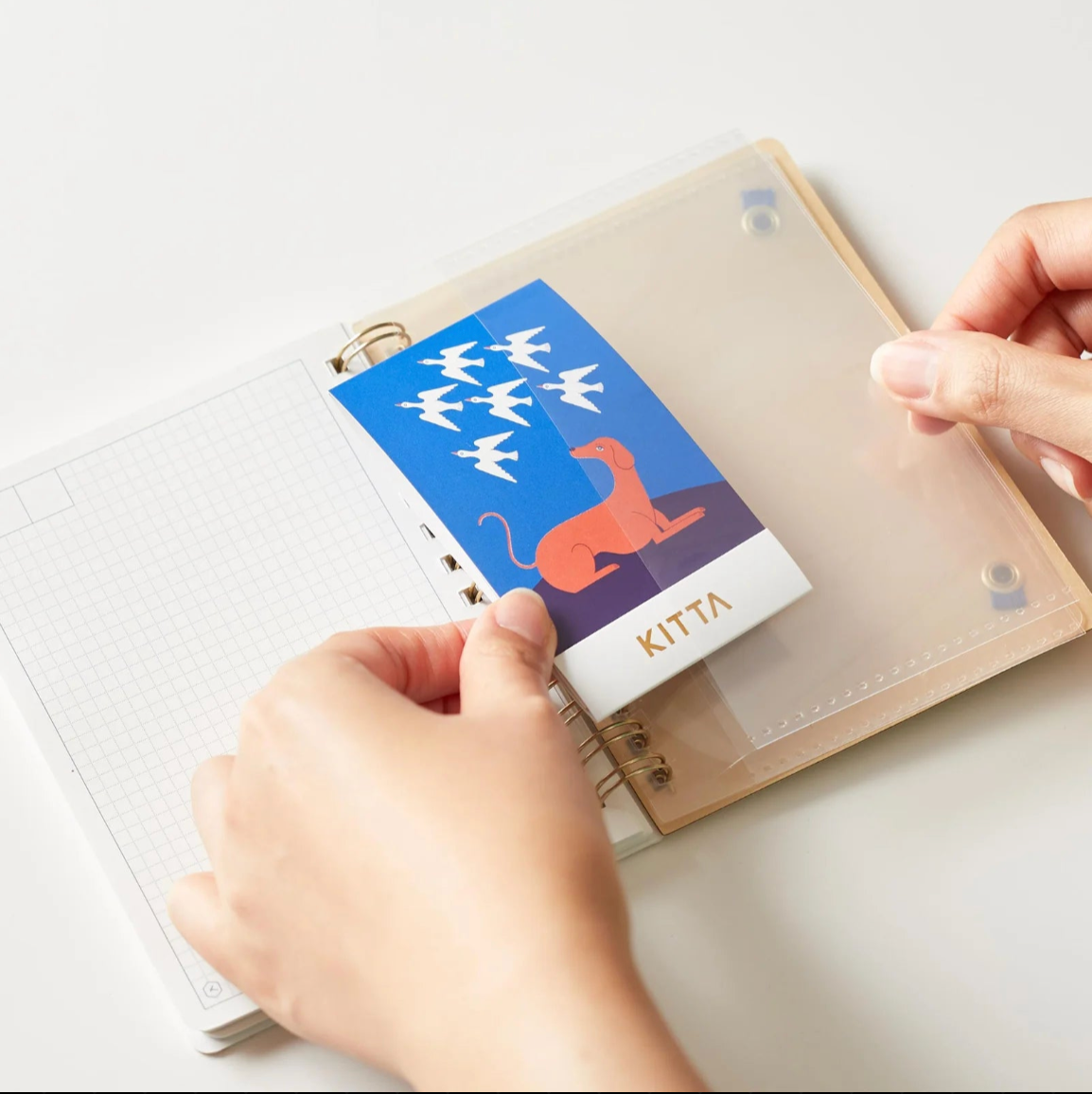 HITOTOKI Ring Notebook - Passport Size - Stuffed Toy