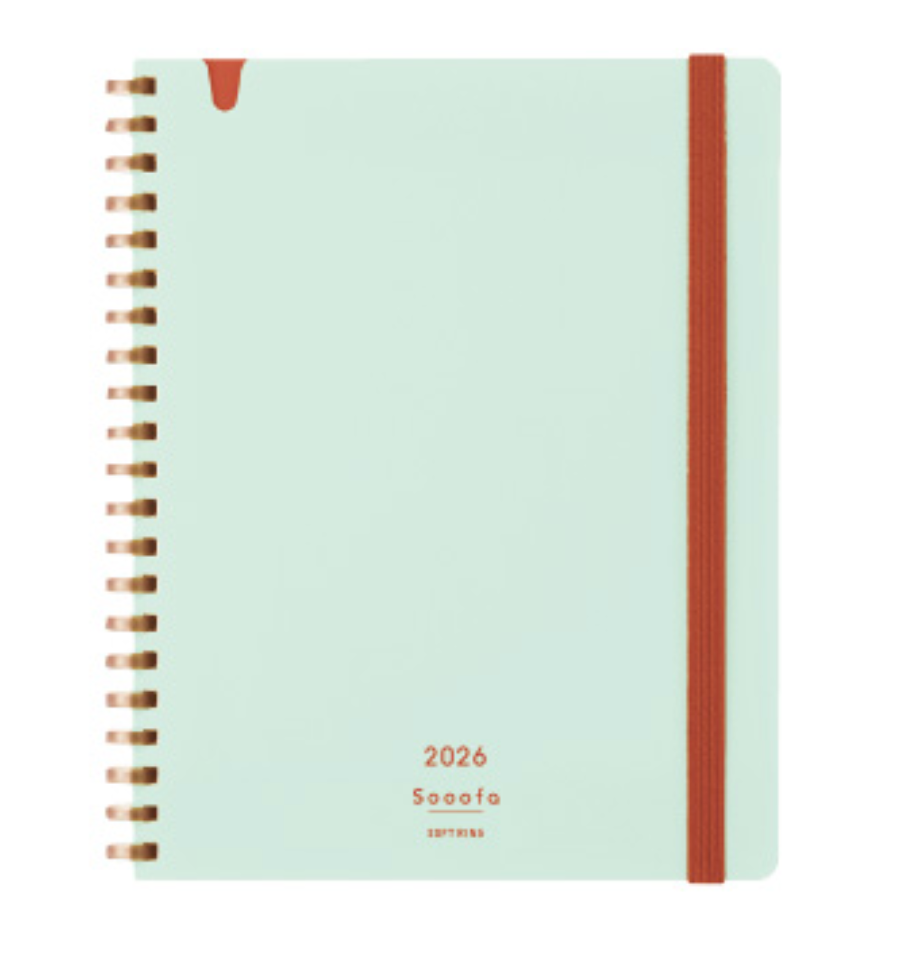 Kokuyo Sooofa Soft Ring Diary 2026 - B6 - Light Green