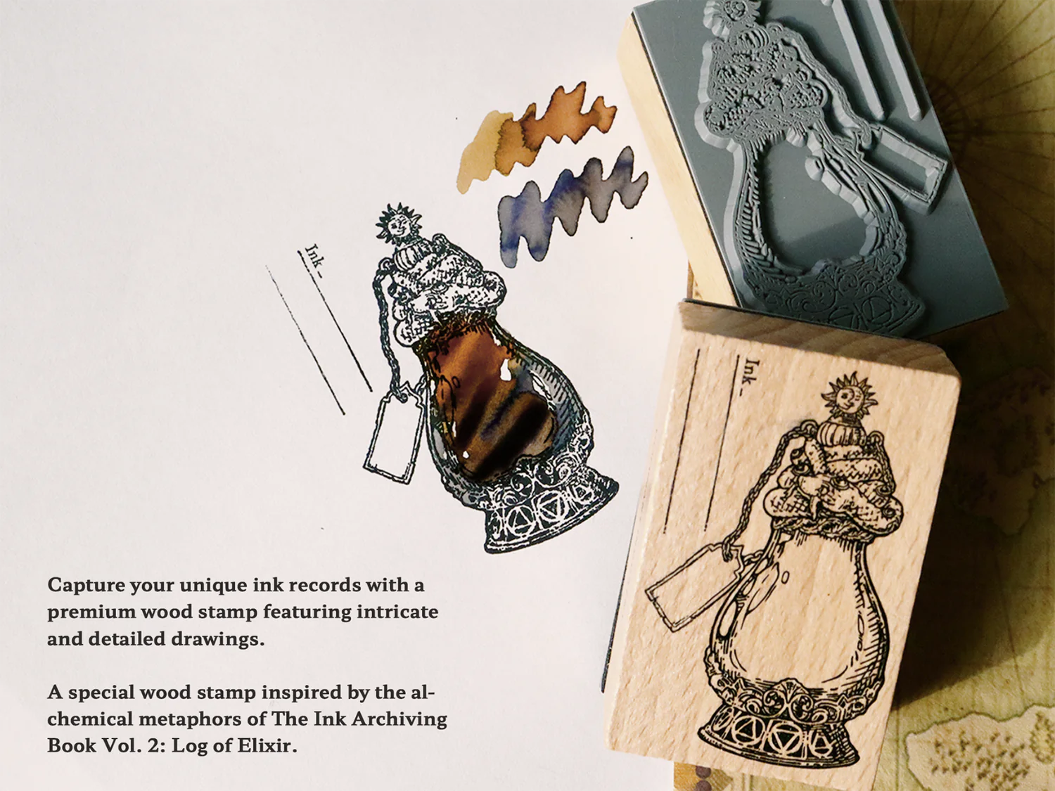 Dominant Industry - A Log of Elixir - Wood Stamp