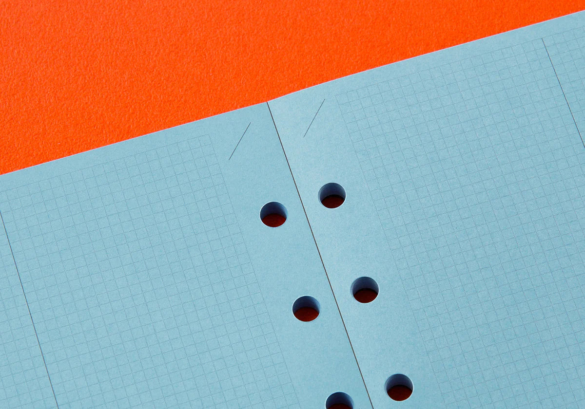 PLOTTER Refill Memo Pad - 2mm Grid Quadrant Blue Paper - Bible Size - US Exclusive
