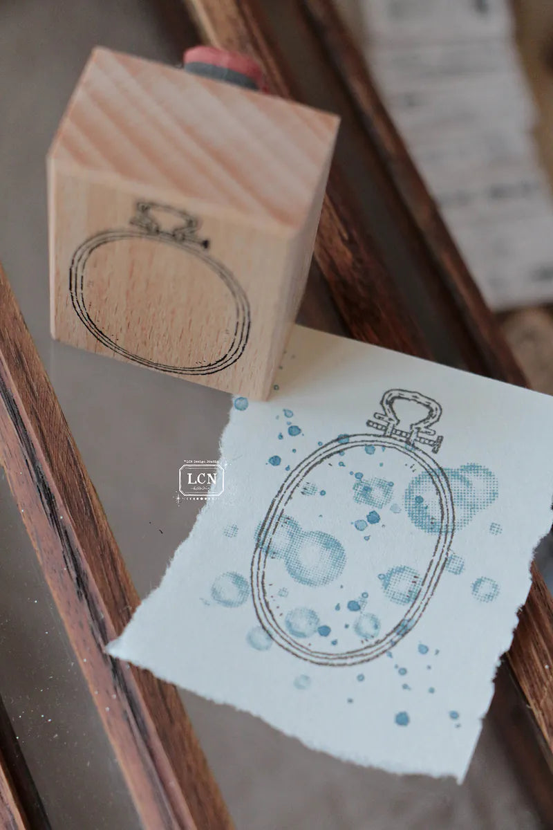 LCN Wooden Rubber Stamp - Embroidery Hoop