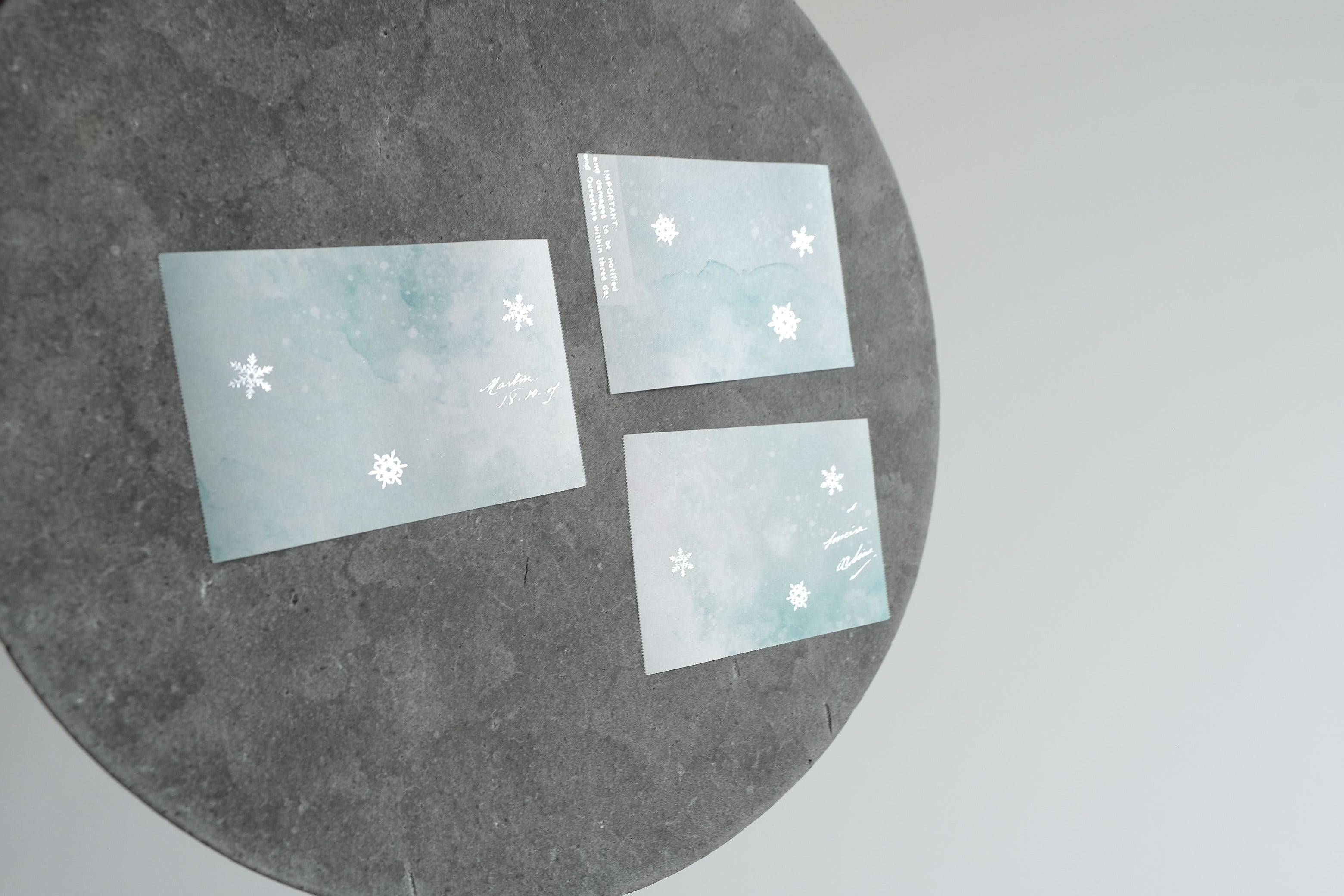 Yohaku Foil-Stamped Roll Sticky Notes - Yuki no Hana