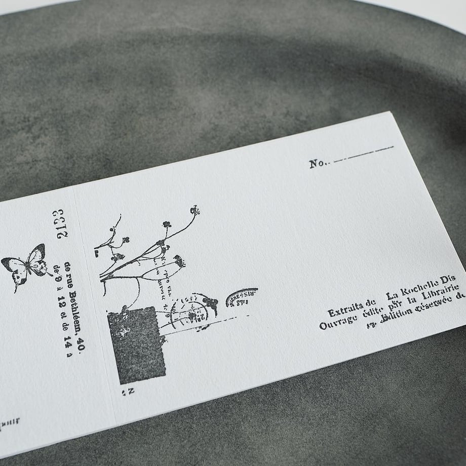 Yohaku Letterpress Memo Pad - Nostalgy - Black