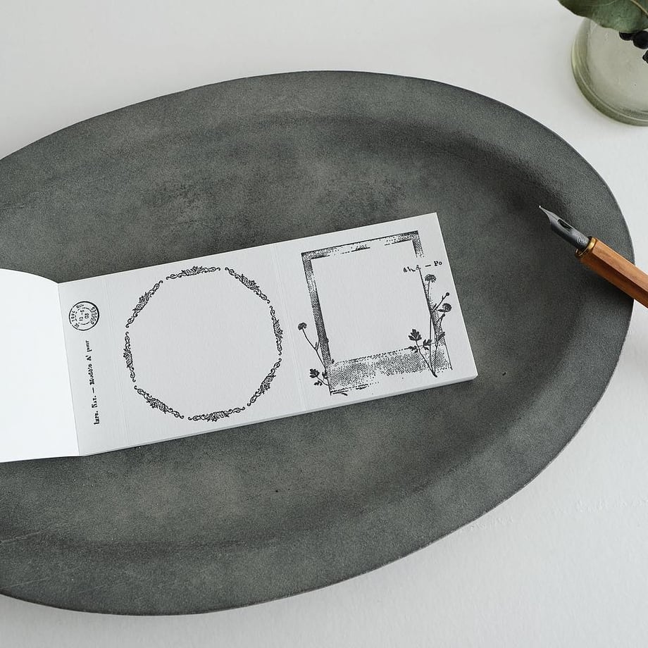 Yohaku Letterpress Memo Pad - Collection - Black