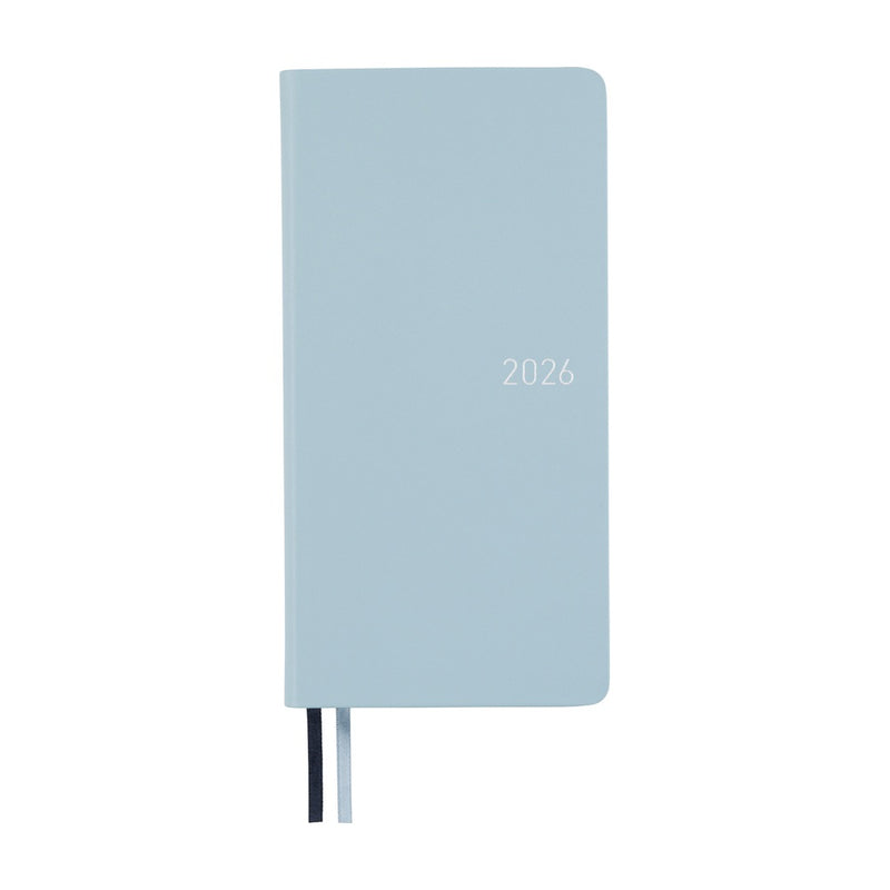 Hobonichi Techo Weeks 2026 - Leather: Snow Blue - April Start