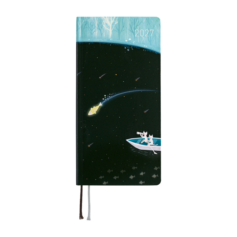 Hobonichi Techo Weeks 2027 - Hiroko Kubota: Meteor Shower in the Light Blue Forest