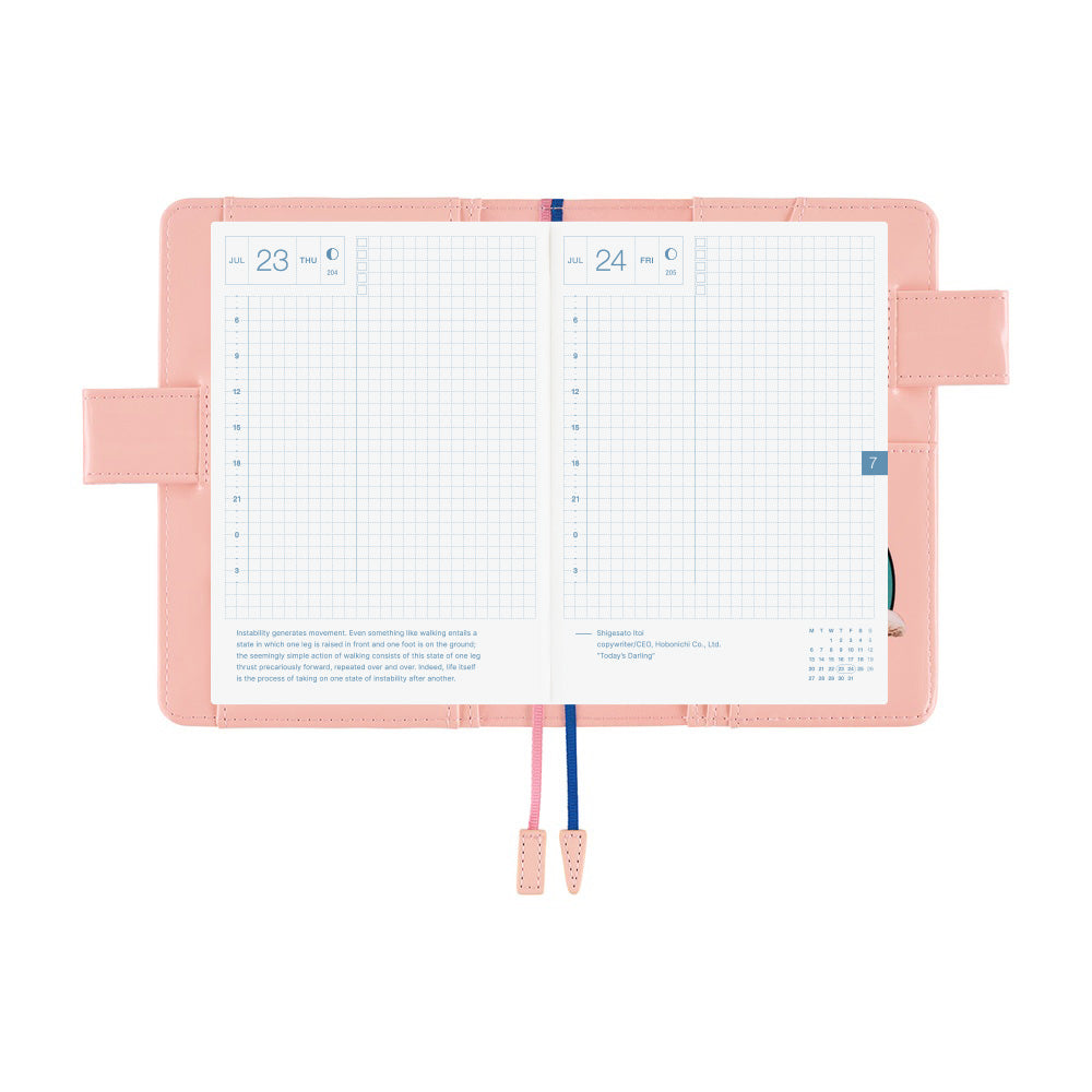 Hobonichi Original Cover 2026 - Candy Stripper: Random Dog & Cat (Pink) - A6