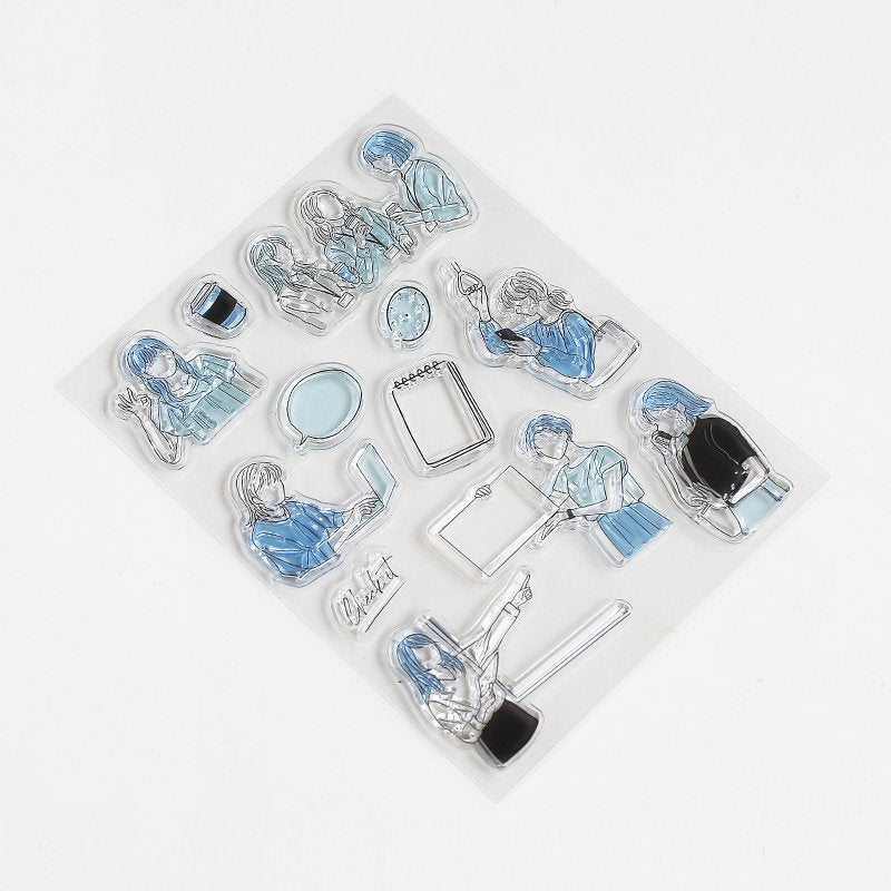 BGM Clear Stamp - Adult Girl - Office