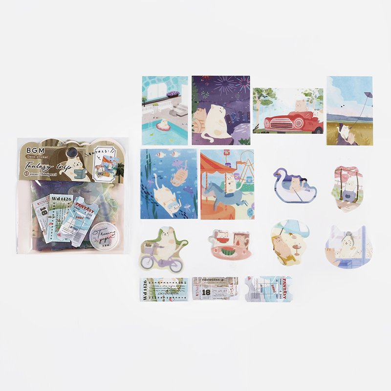 BGM Deco Sticker - Fantasy Trip - Cat Land