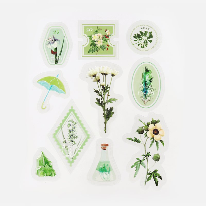 BGM Flake Sticker - Garden Post Office - Green