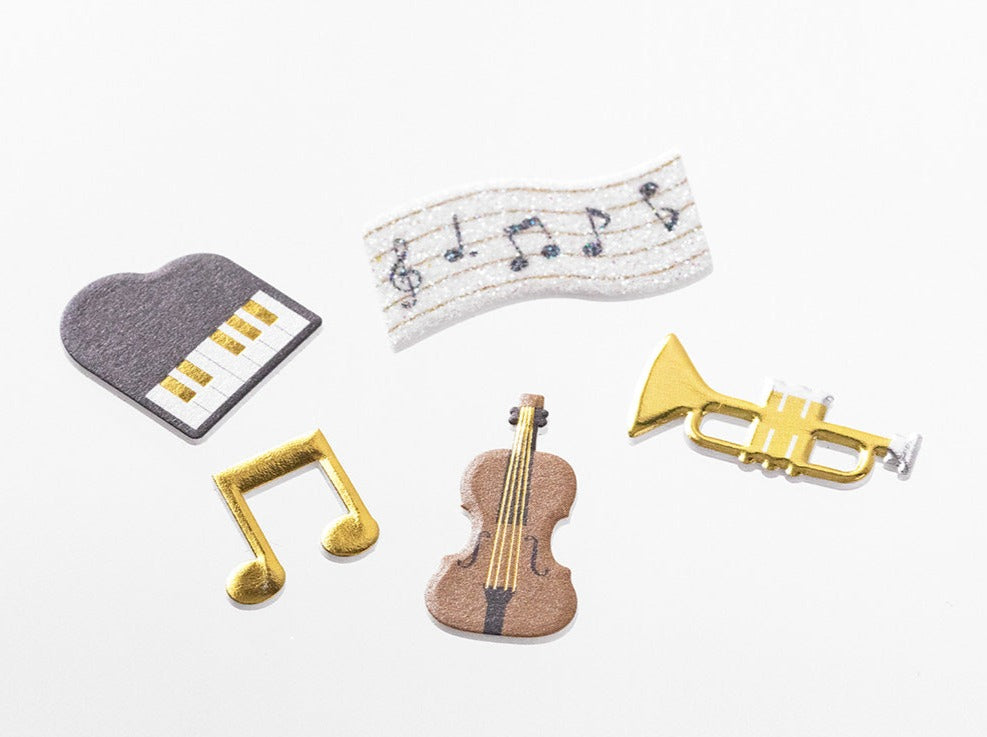 Paper Craft Museum Decoration Sticker - Music