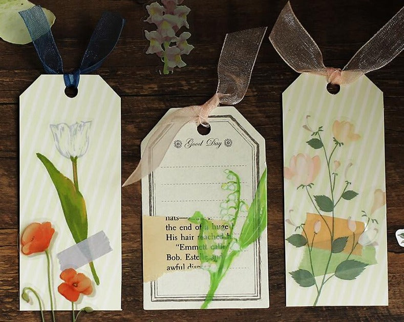 BGM Clear Sticker - Morning Garden White