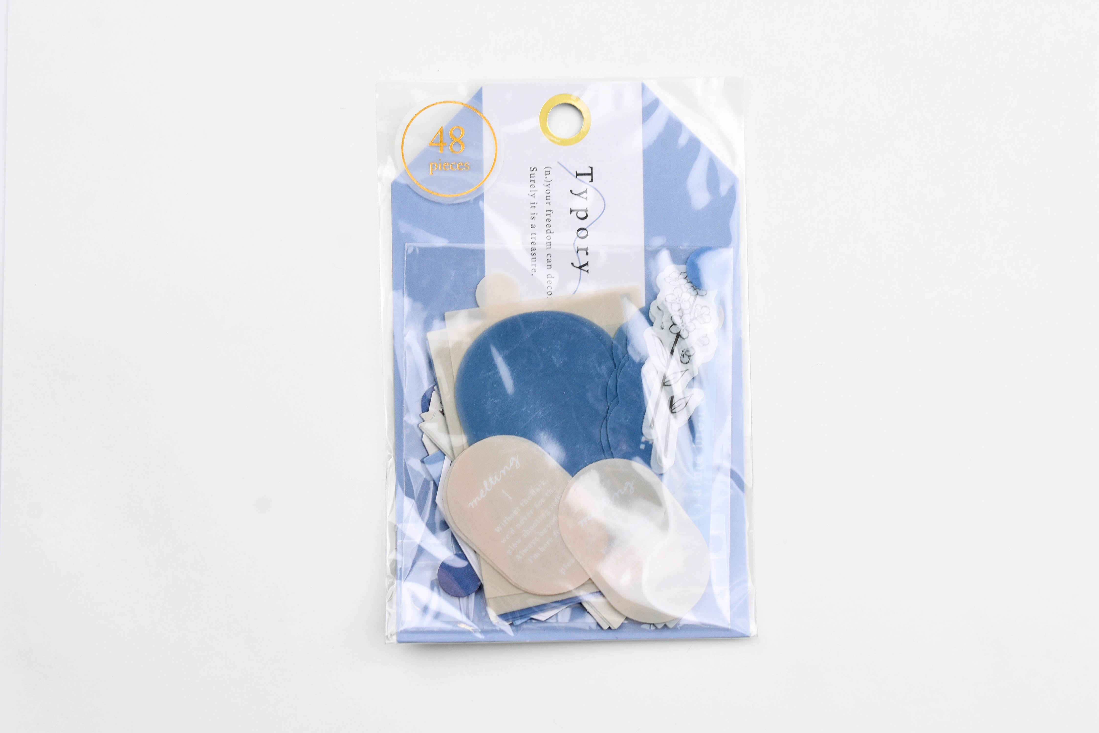 Q-Lia Typory Flake Stickers - Navy