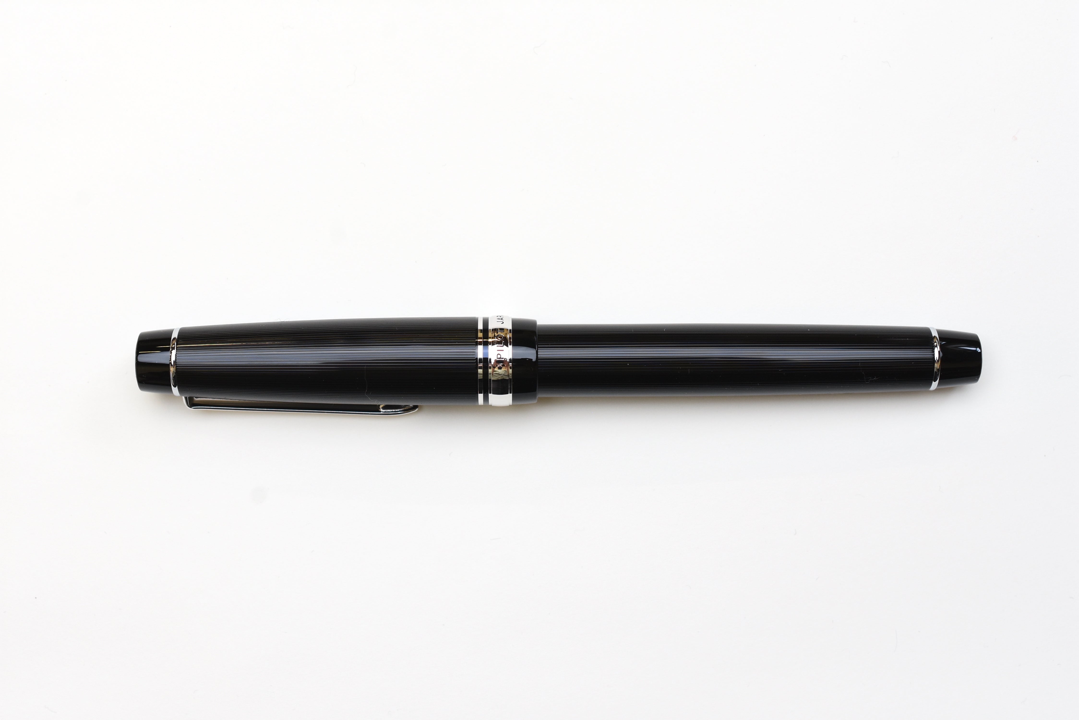 Pilot Justus 95 Fountain Pen - Stripe - Black/Rhodium