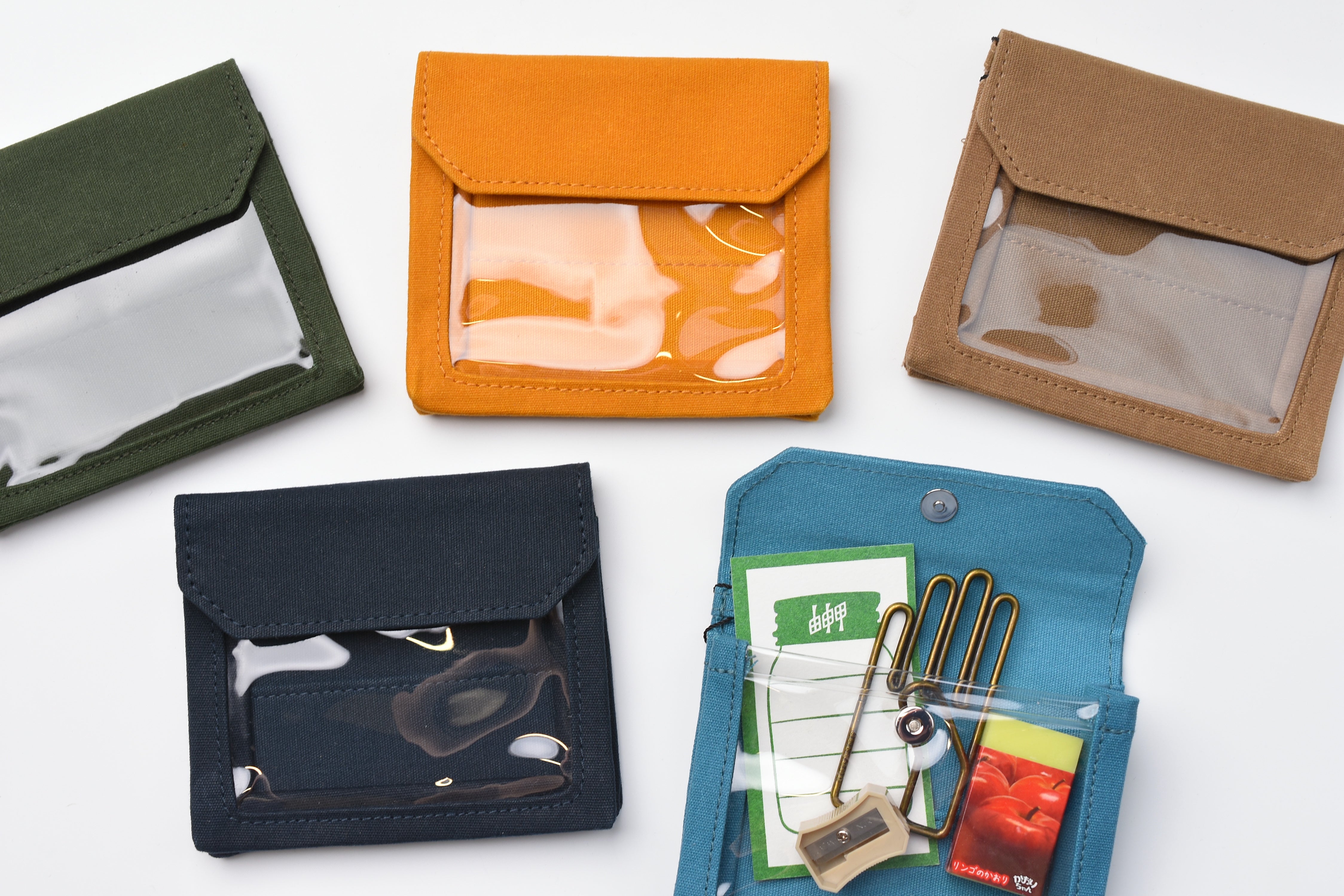 KING JIM Flatty Works Multi-Purpose Canvas Pouch - Card