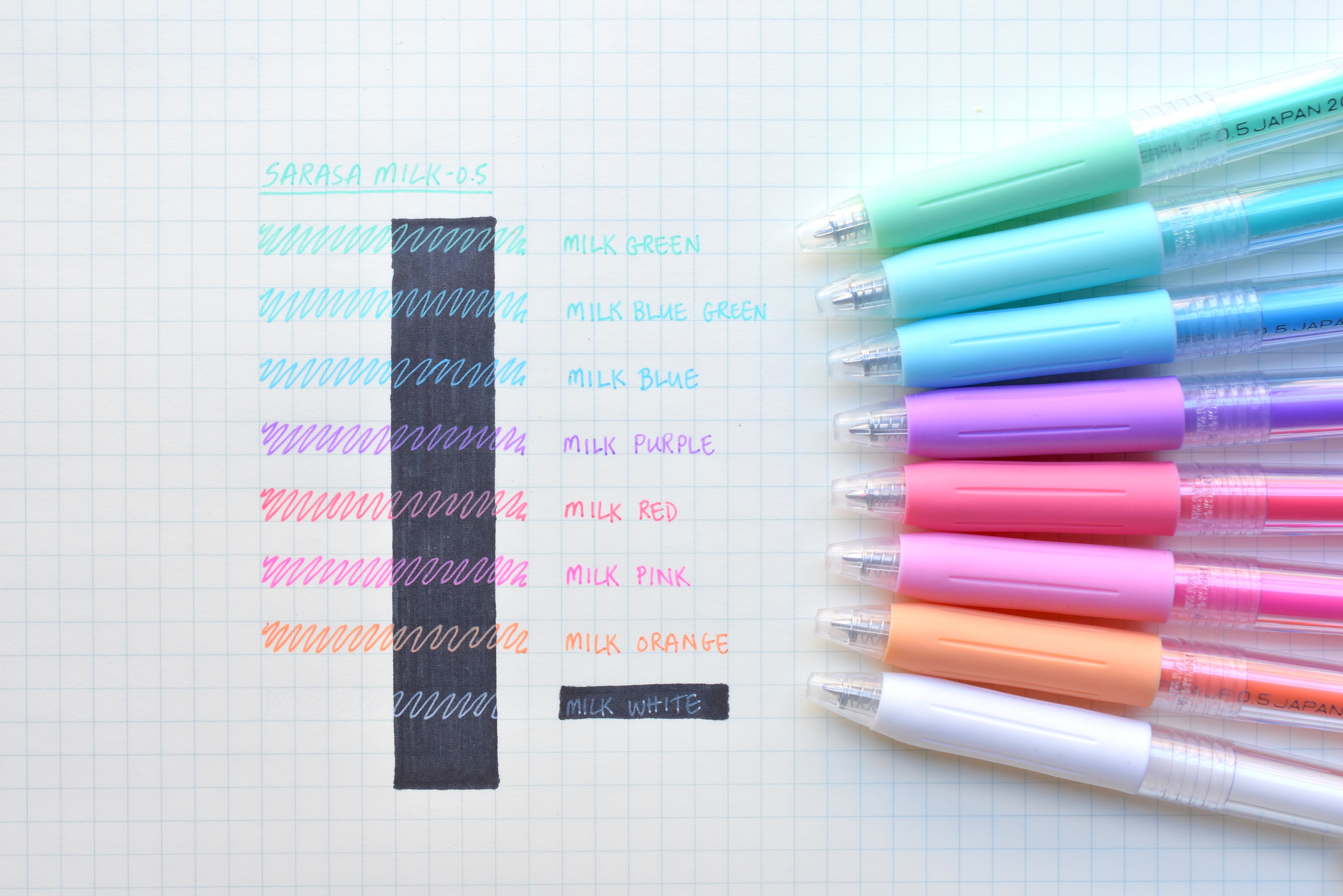 Zebra SARASA Clip Milk Color - 0.5mm - Set of 8