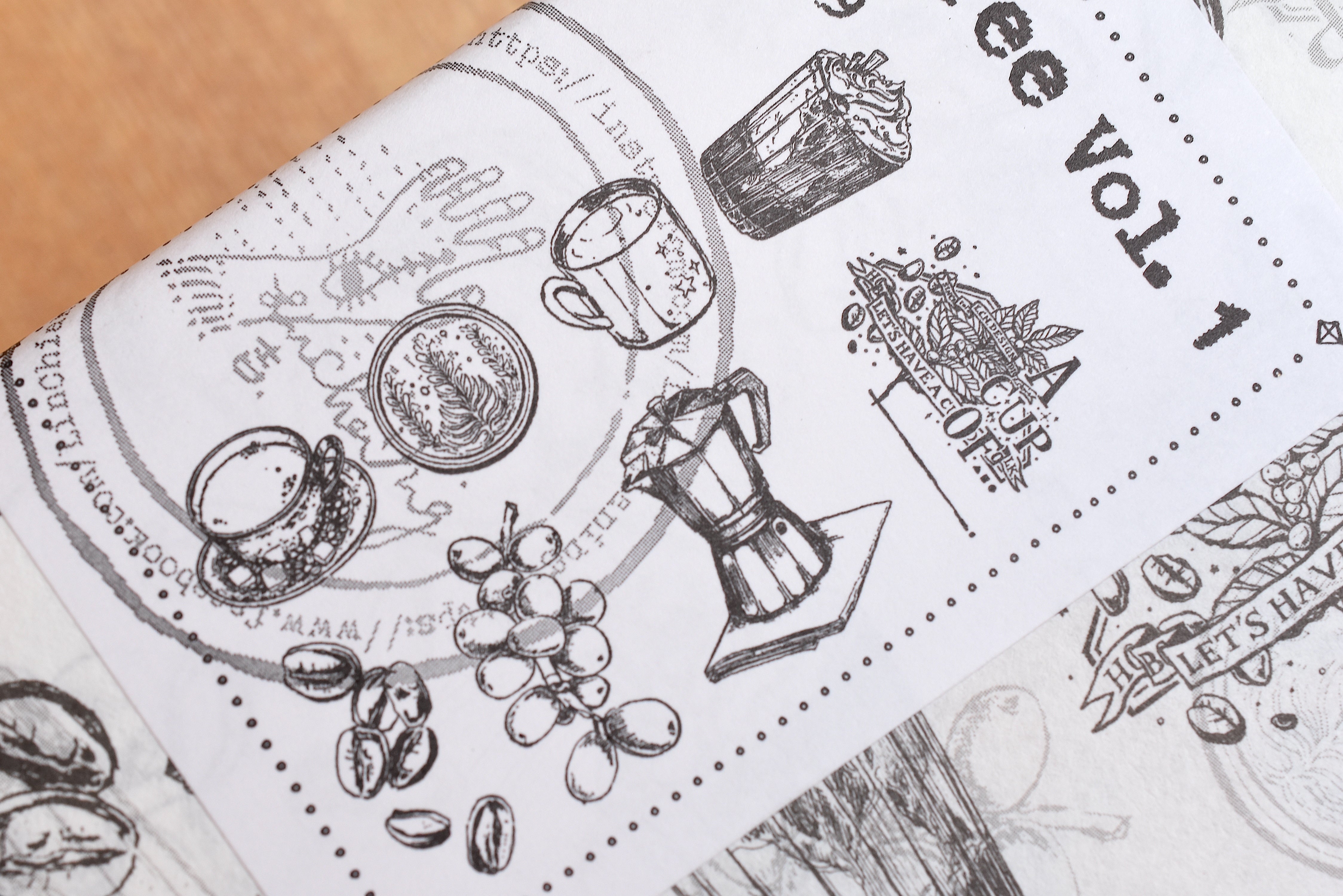 LCN Coffee Rubber Stamp Set Vol. 1