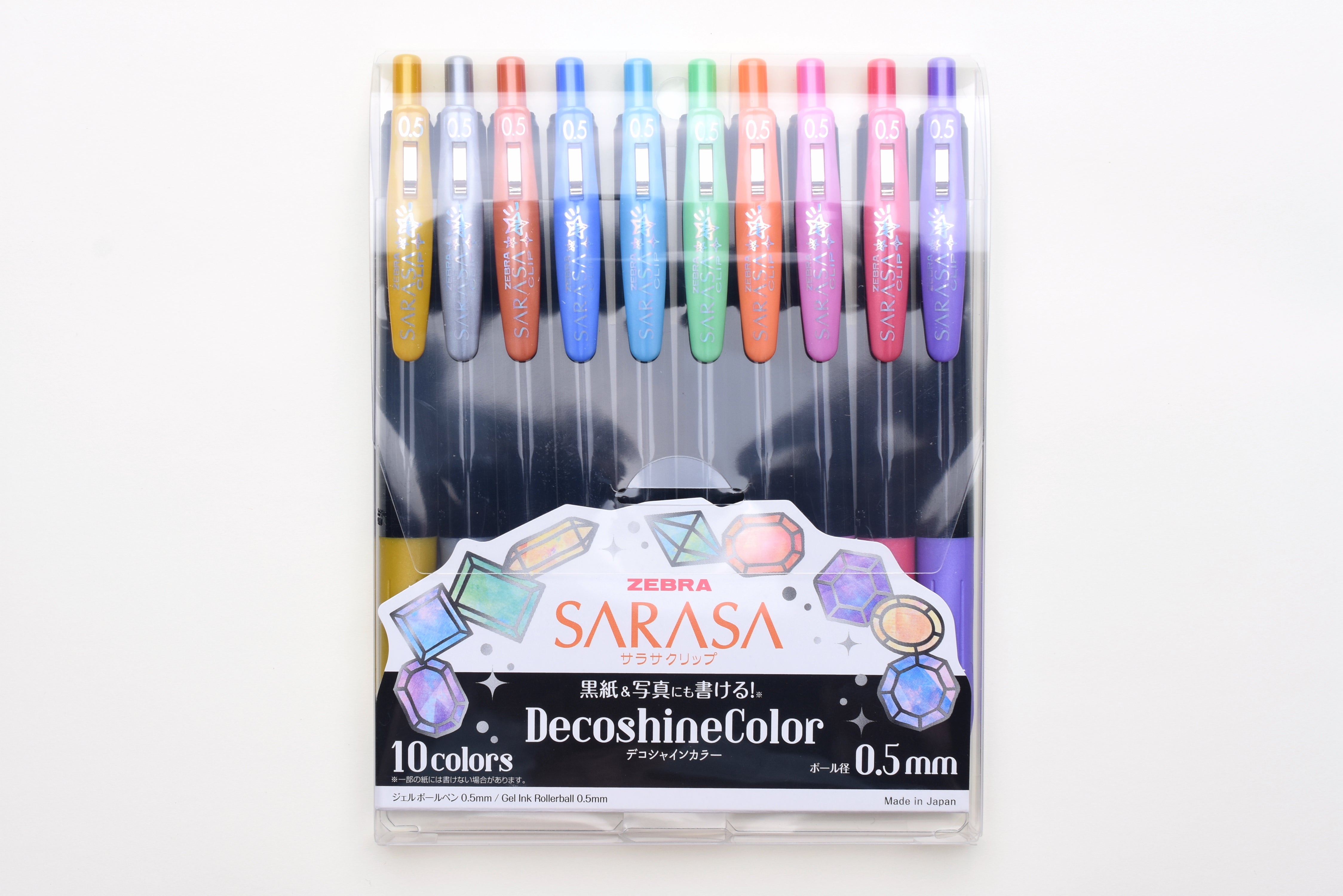 Zebra SARASA Decoshine Color - 0.5mm - Set of 10