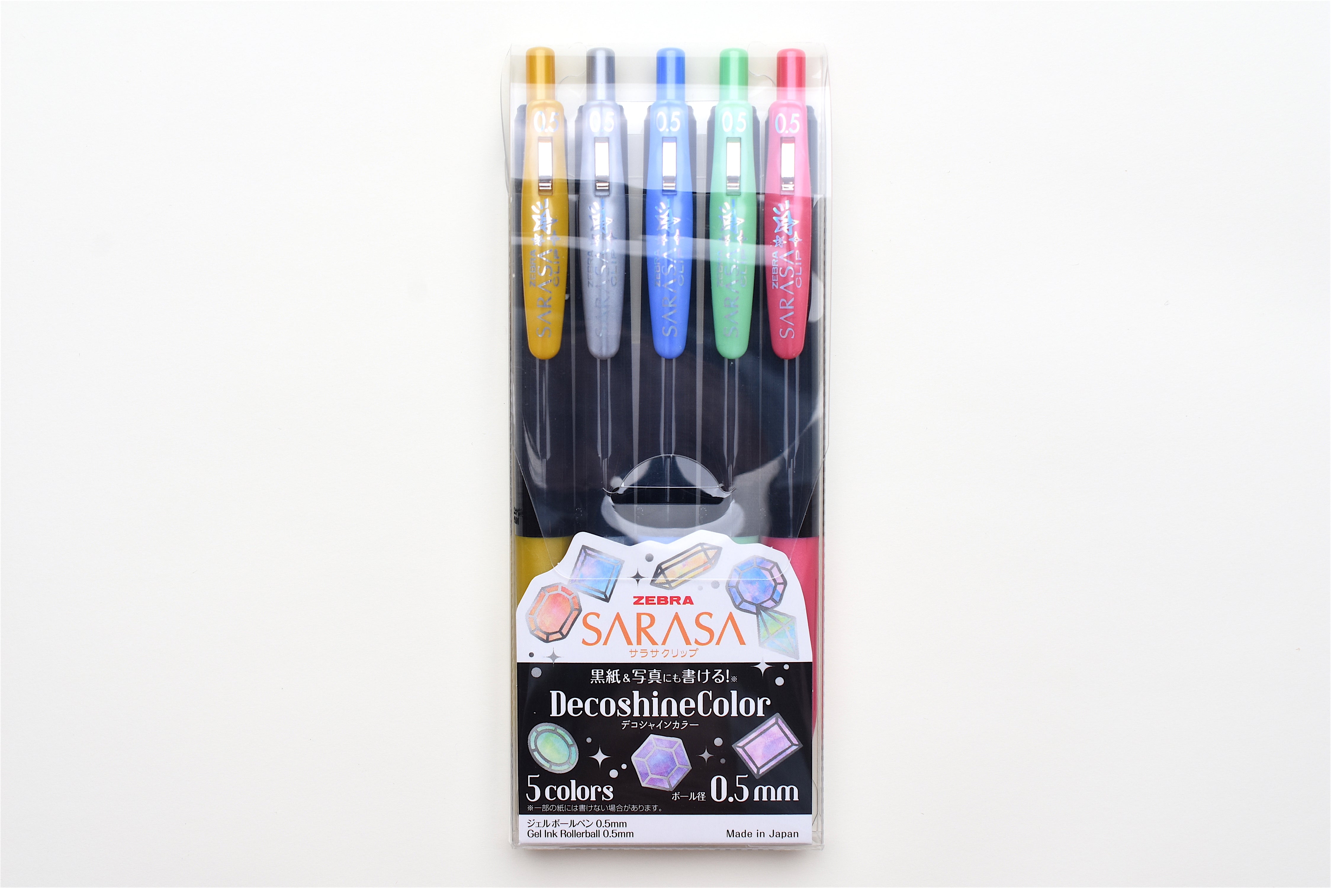 Zebra SARASA Decoshine Color - 0.5mm - Set of 5