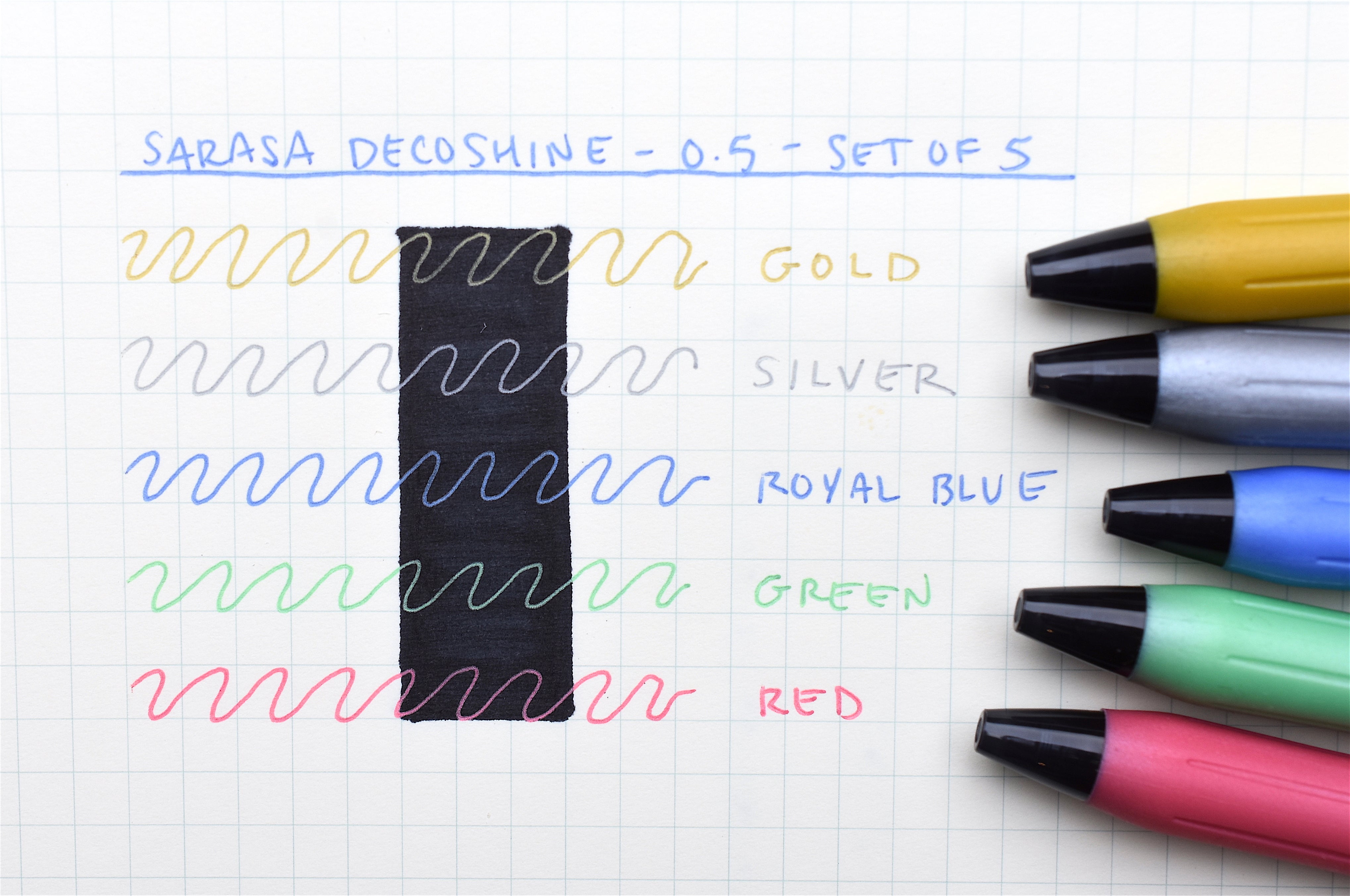 Zebra SARASA Decoshine Color - 0.5mm - Set of 5
