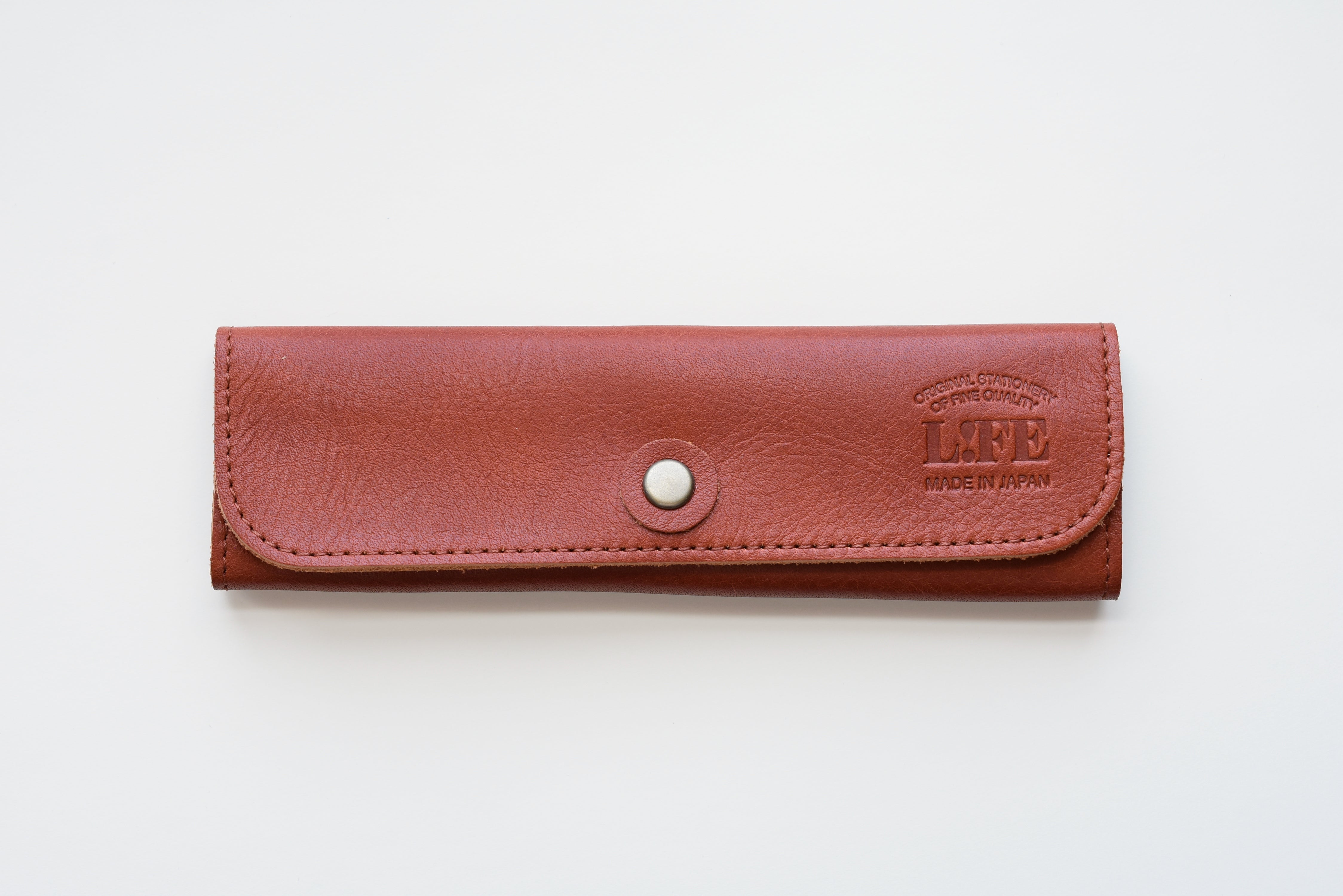 Life Leather Folding Pen Sleeve Pouch - Brown