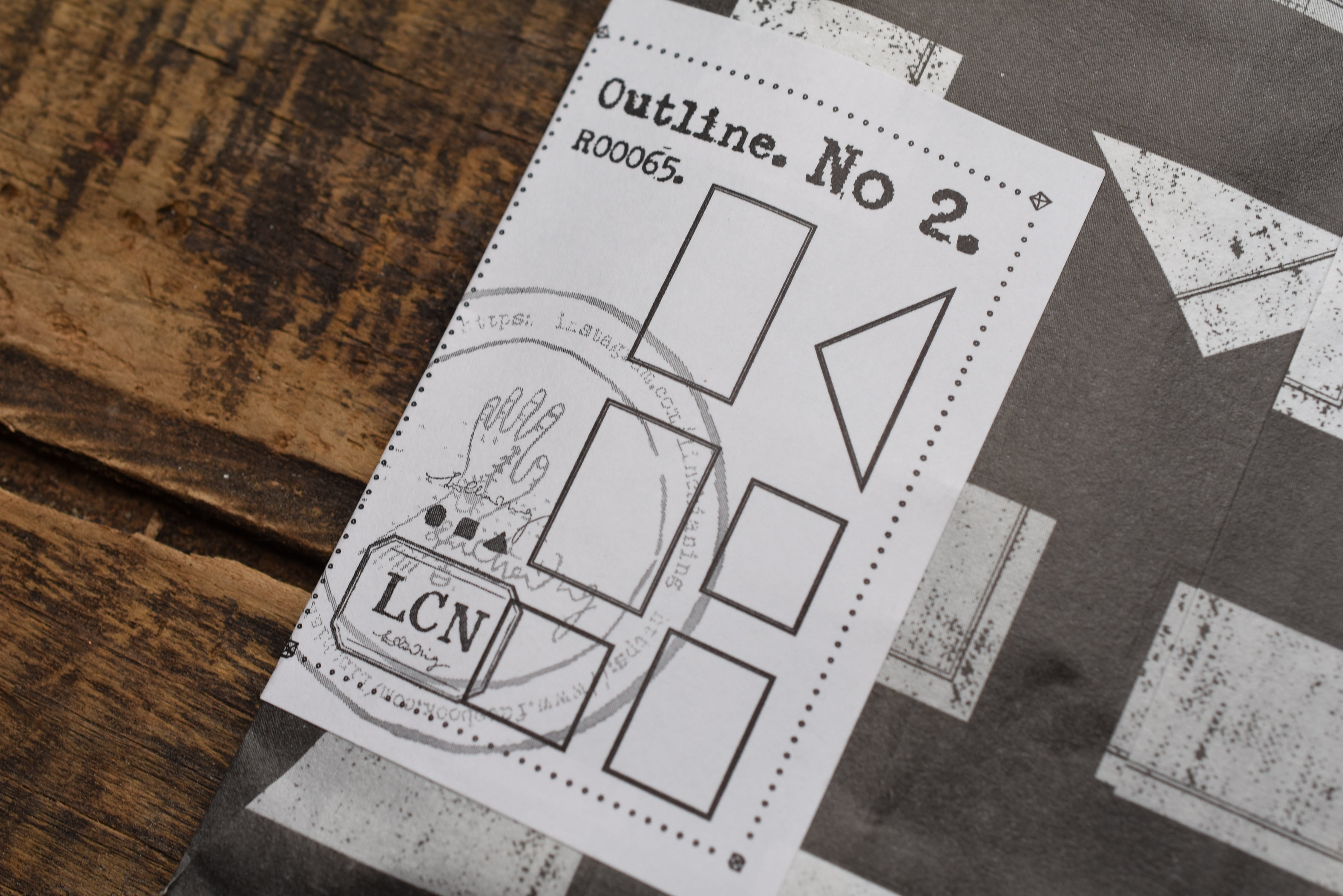 LCN Outline Mounted Rubber Stamp Set No. 2