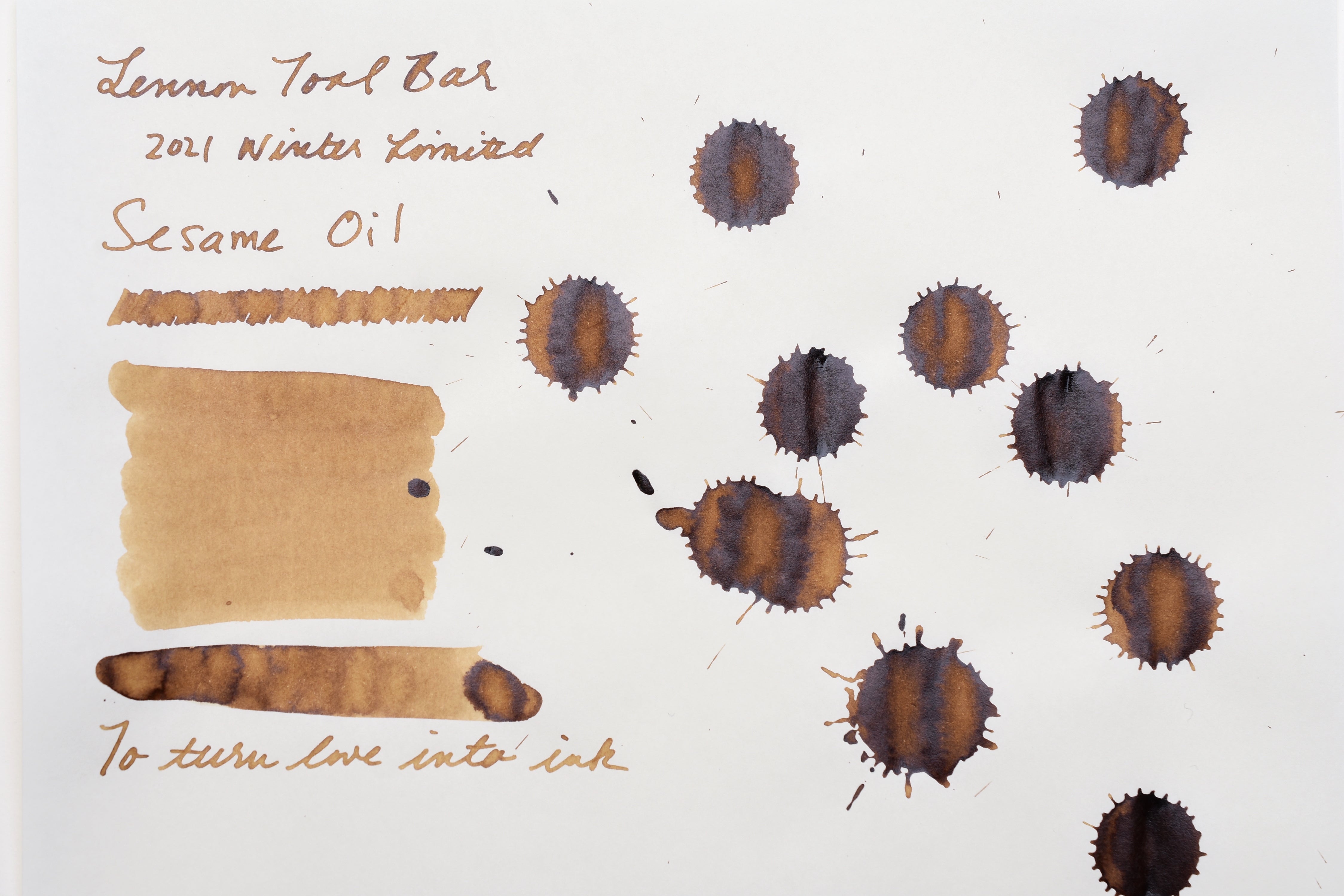 Lennon Tool Bar - 2021 Winter Limited - Winter Tonics - 麻油 Sesame Oil