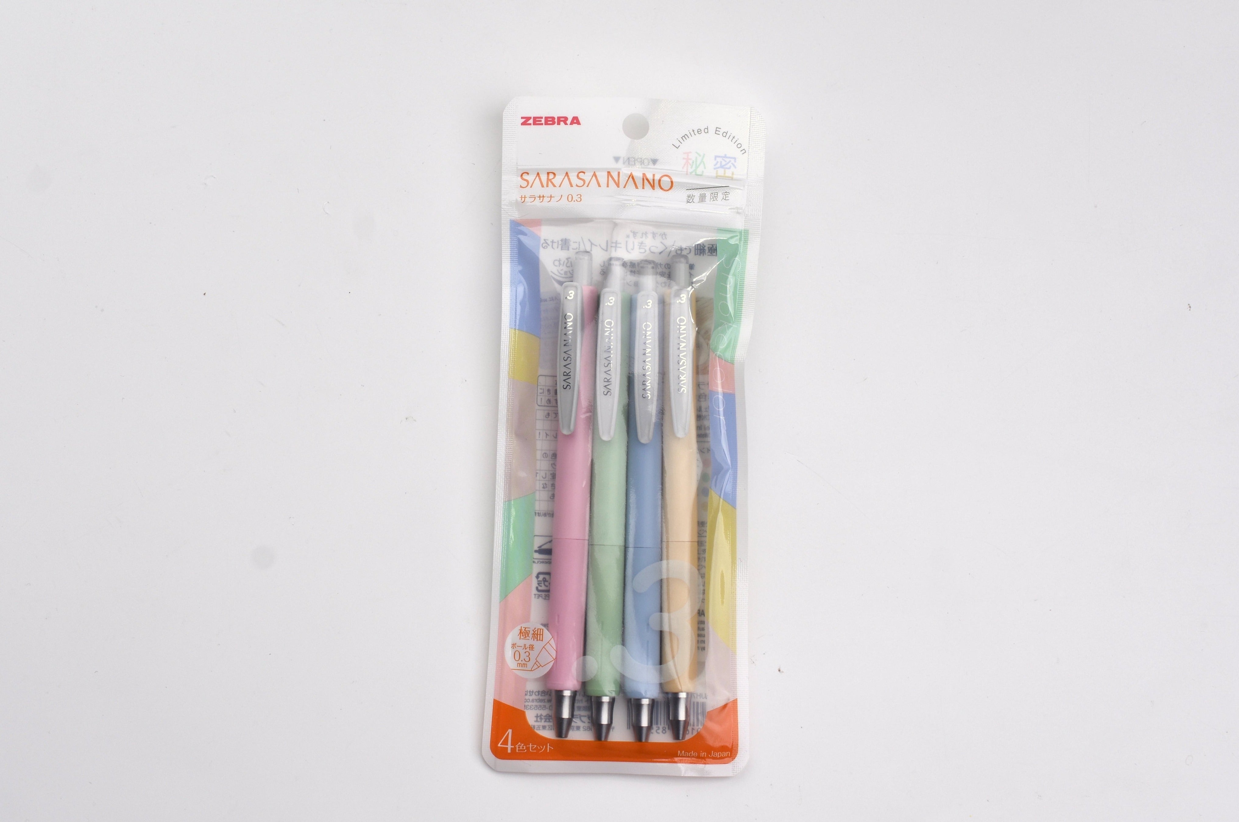 SARASA Nano - Smoke Color - 0.3mm - Set of 4 - Limited Edition