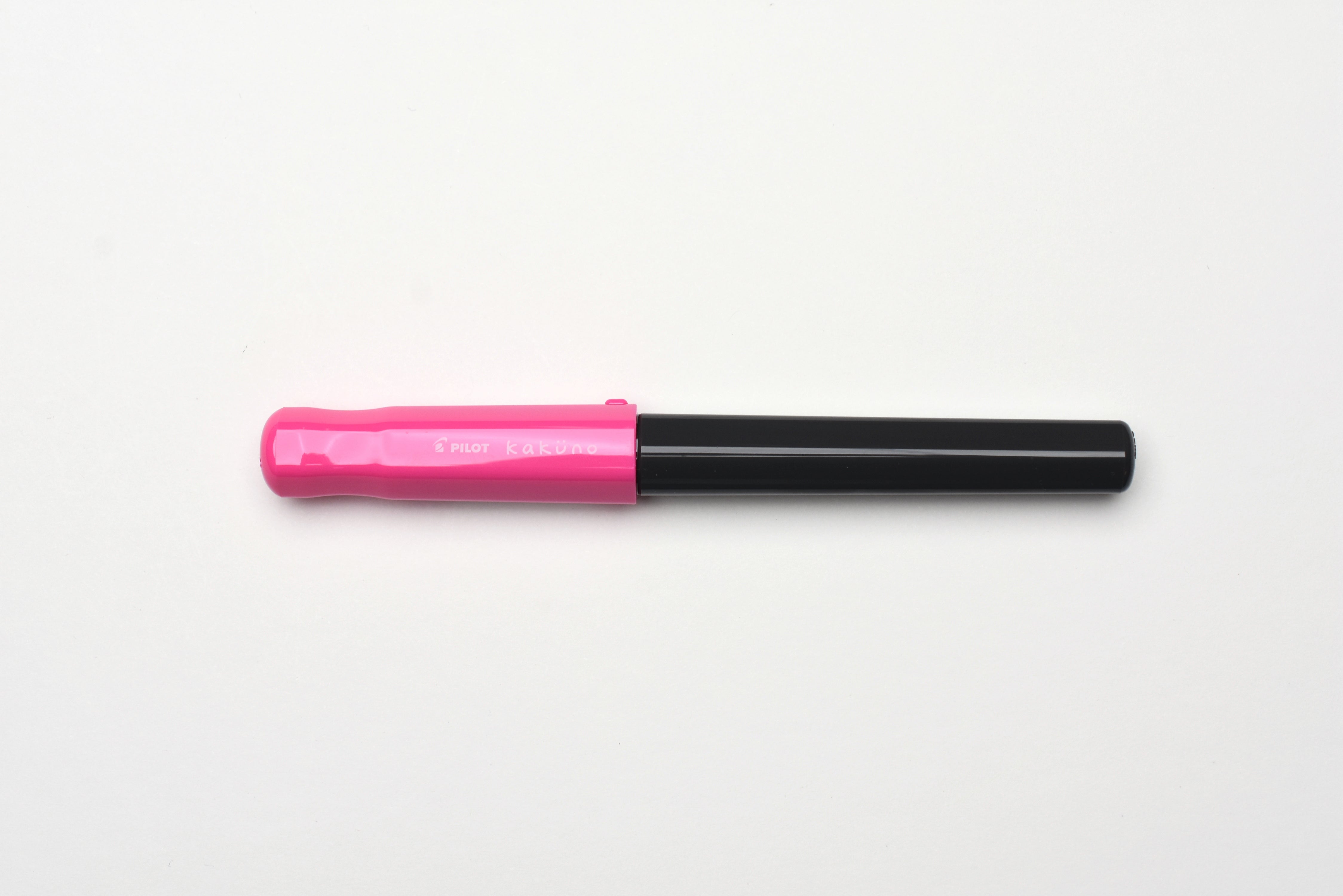Pilot Kakuno Fountain Pen - Gray Barrel/Pink Cap - Medium Nib