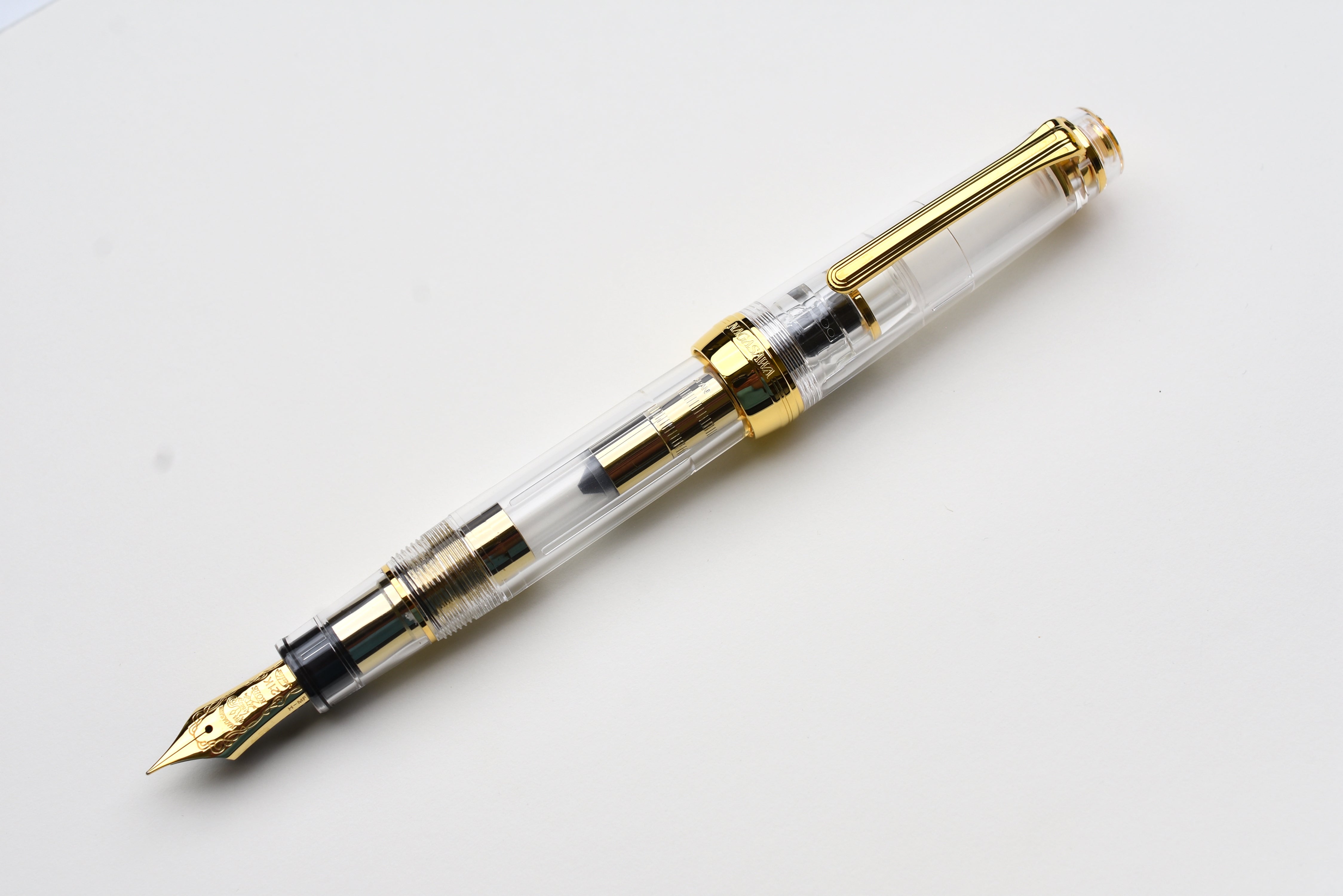 Nagasawa Original Large Fountain Pen Skeleton Gearske - Gold